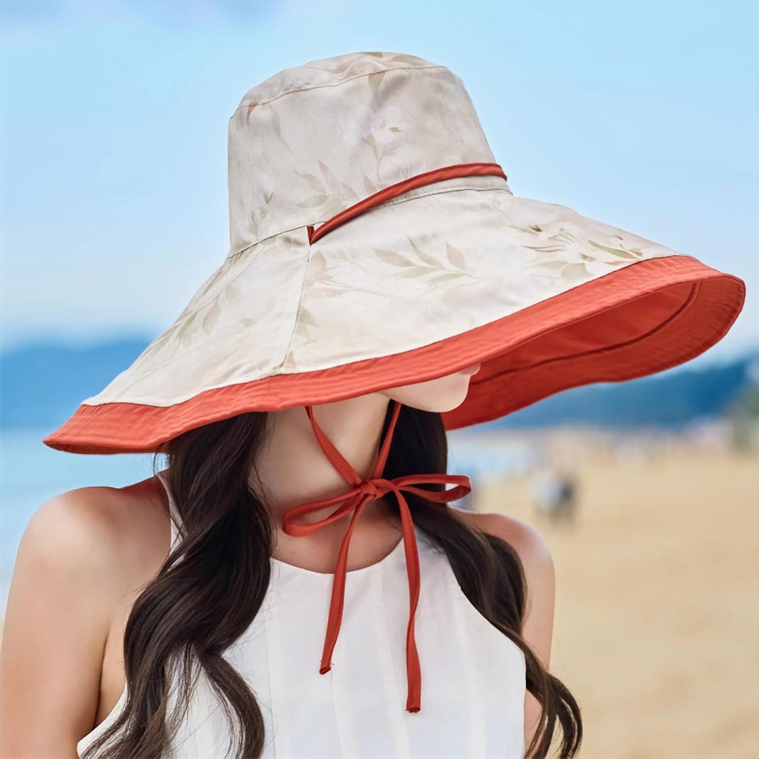 Sombrero de Playa Reversible HUAMULAN con Protección UV 17 cm