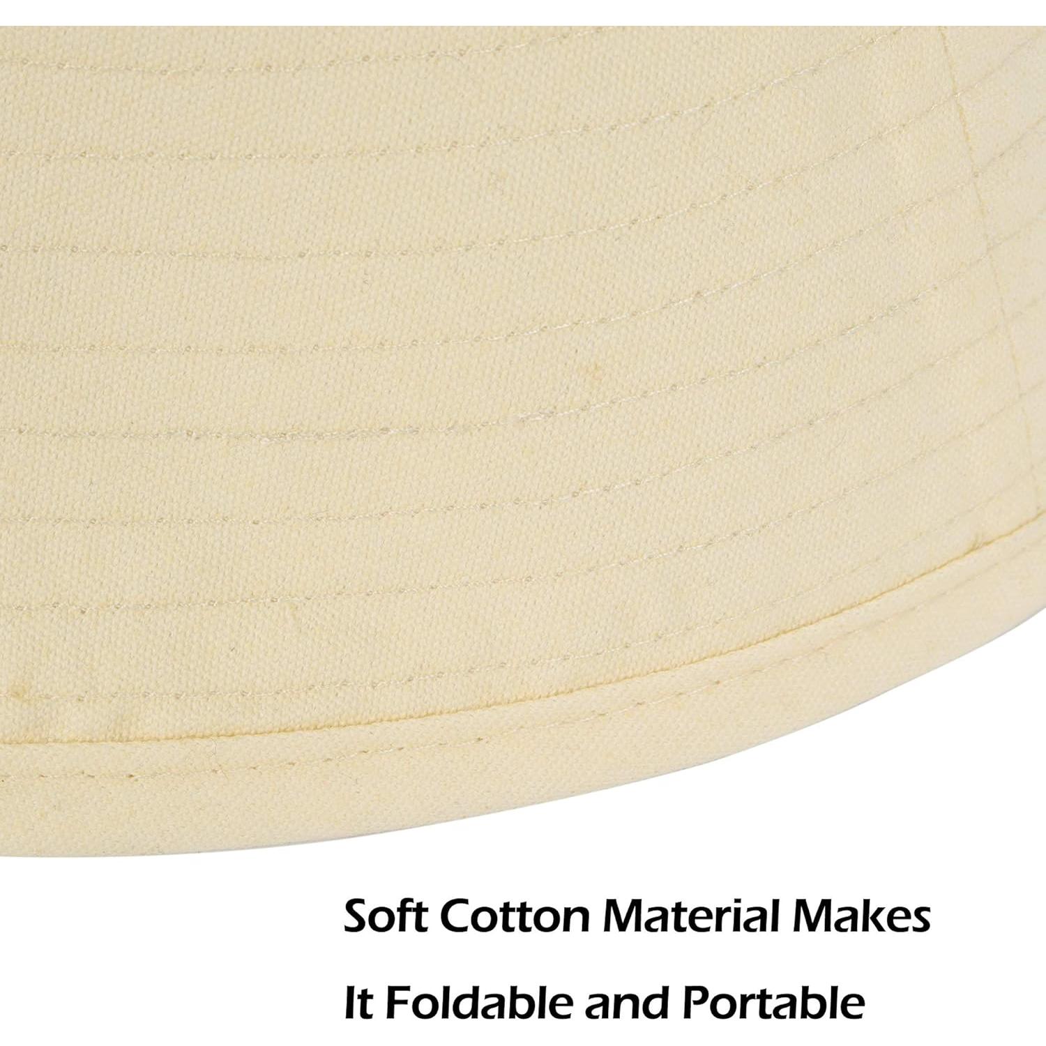 Sombrero de Cubo XXL Zylioo 100% Algodón Ajustable Beige