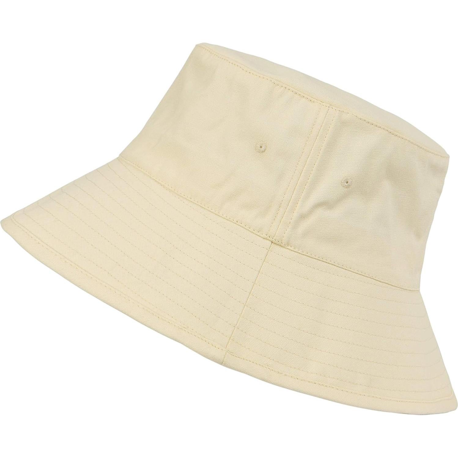 Sombrero de Cubo XXL Zylioo 100% Algodón Ajustable Beige