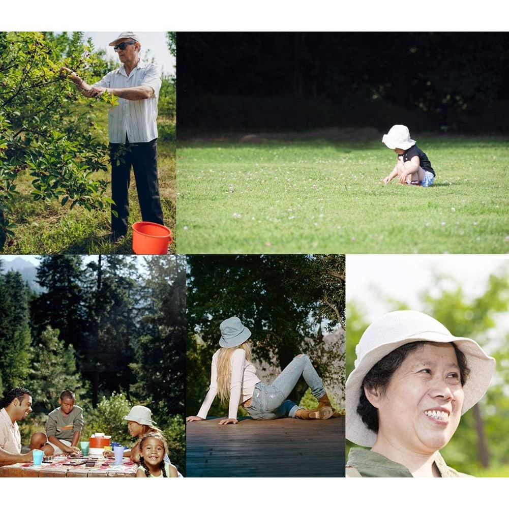 Sombrero de Cubo XXL Zylioo 100% Algodón Ajustable Beige