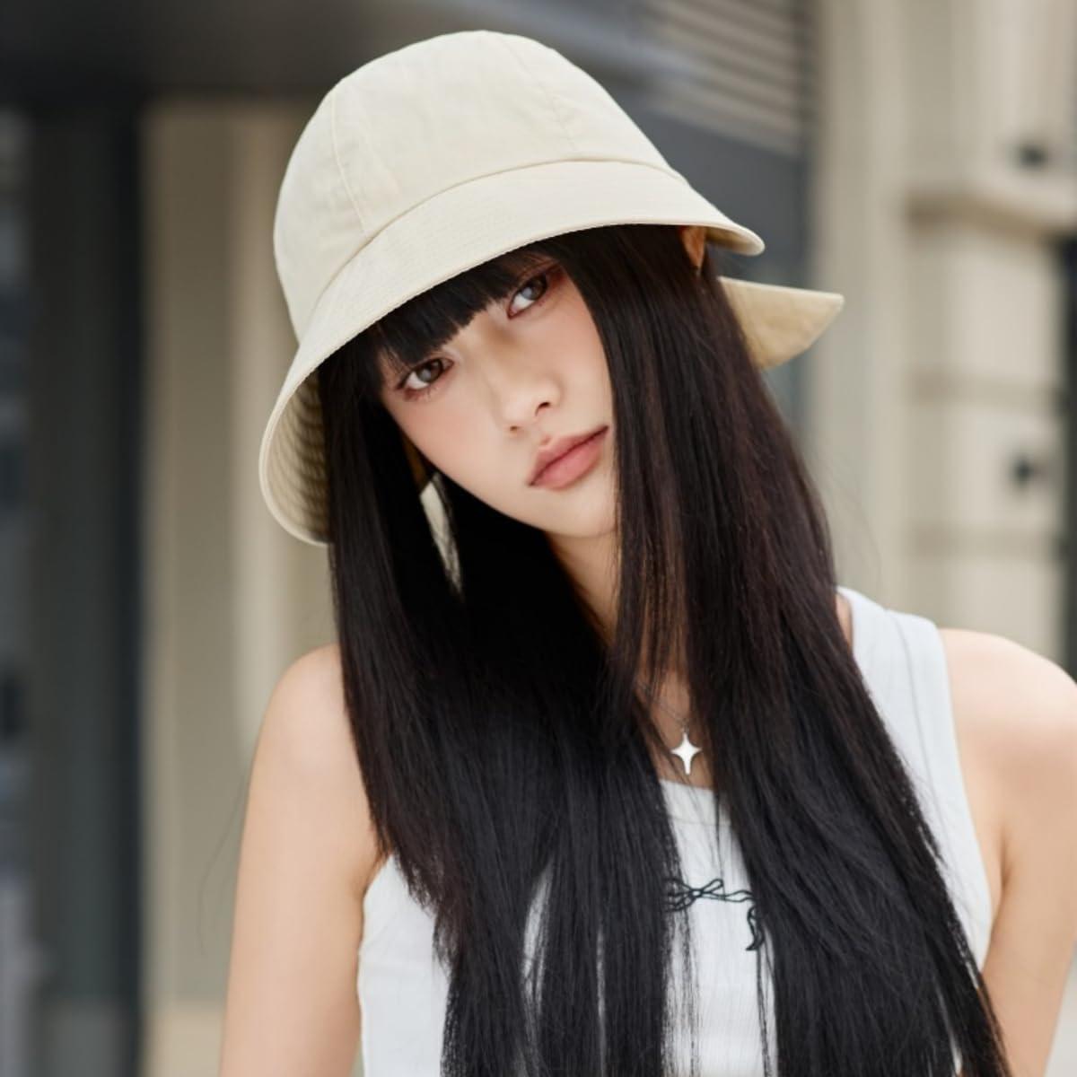 Sombrero de Sol Plegable para Mujeres UPF50+ Beige