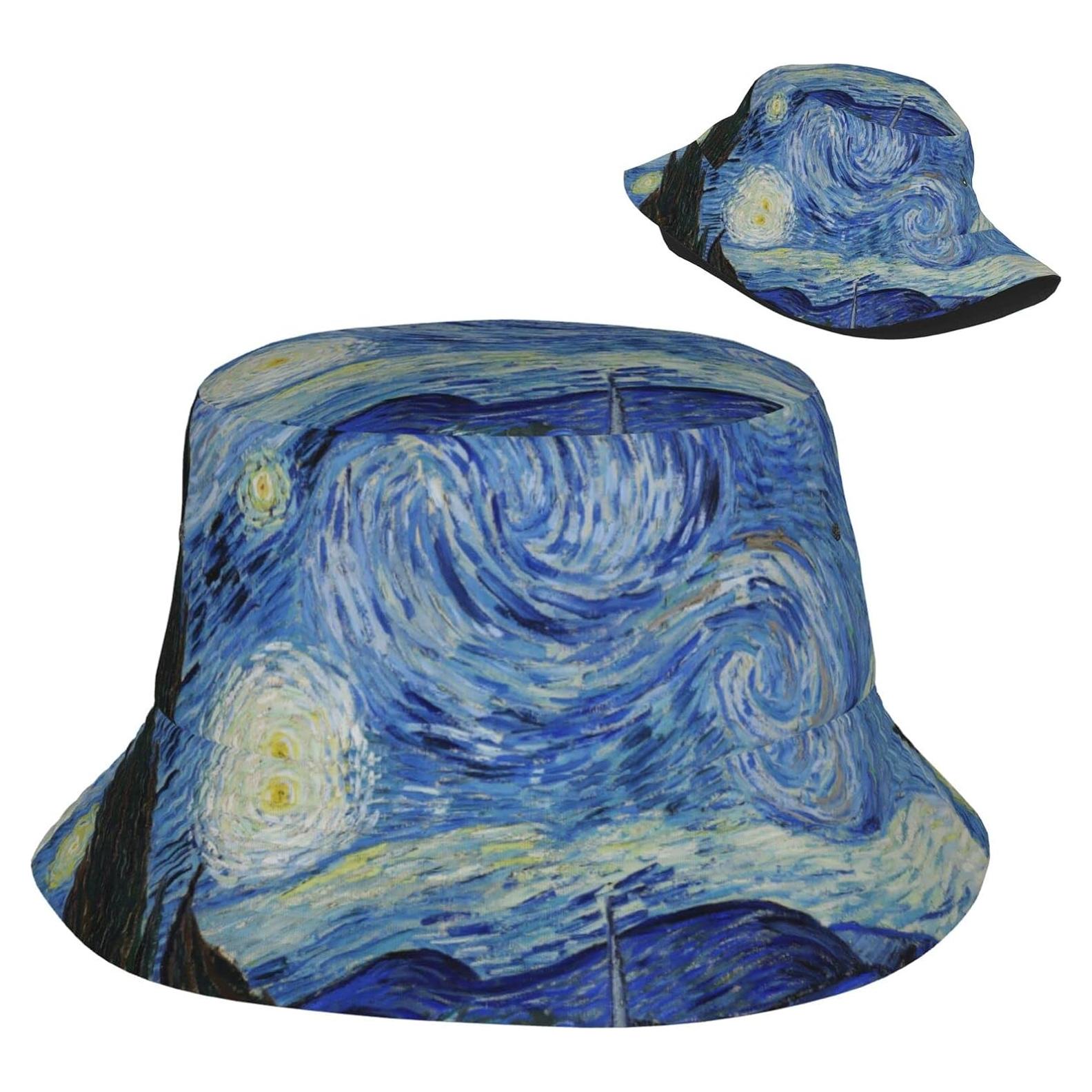 Sombrero de Cubo Unisex Noche Estrellada Van Gogh Verano