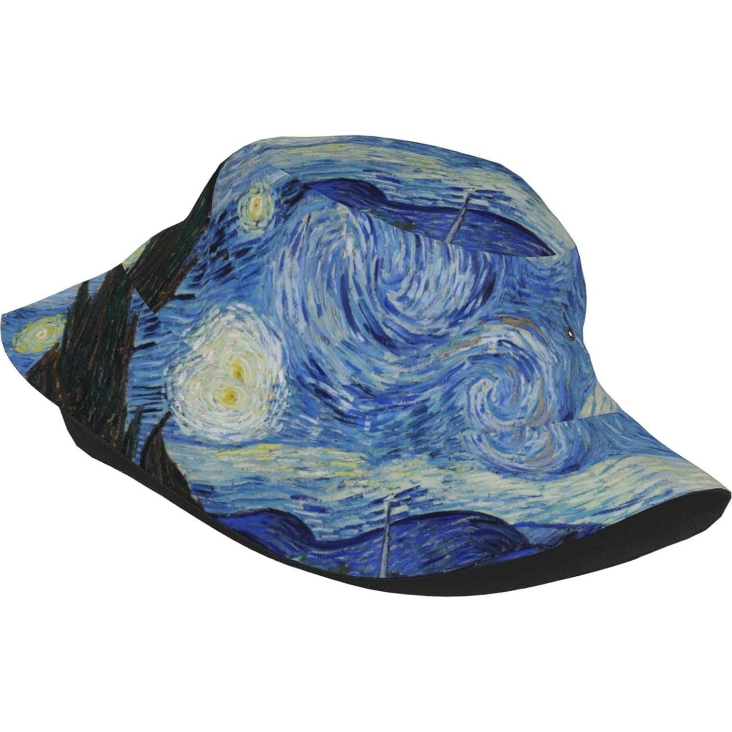 Sombrero de Cubo Unisex Noche Estrellada Van Gogh Verano