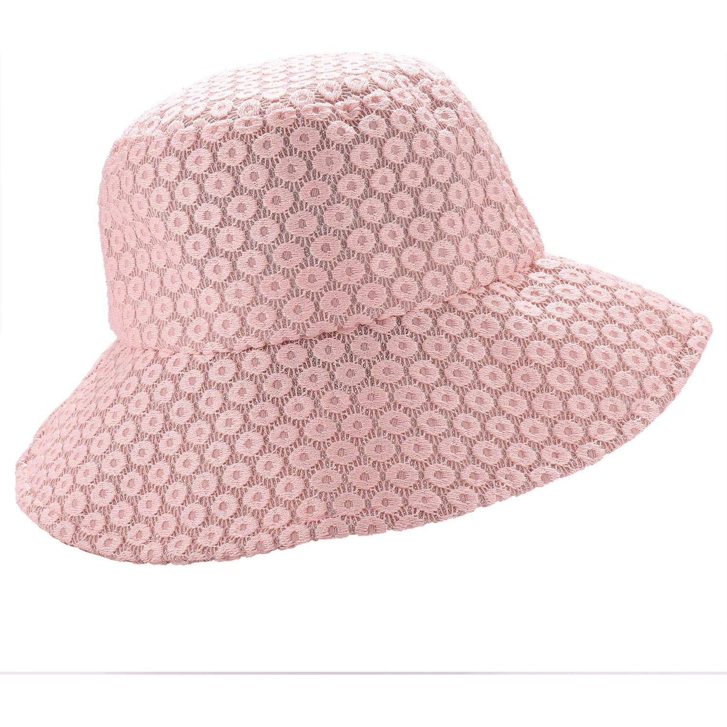 Sombrero de Sol Boderier Rosa para Mujeres con Ala Ancha