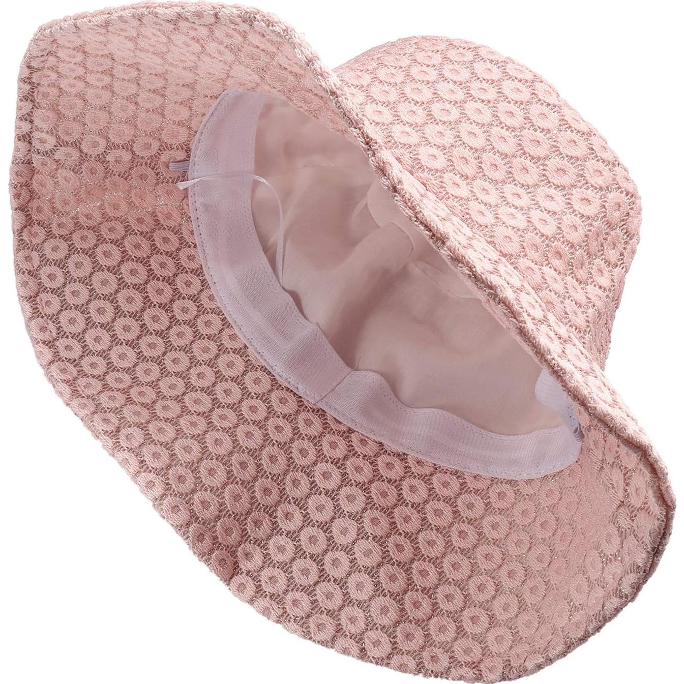Sombrero de Sol Boderier Rosa para Mujeres con Ala Ancha
