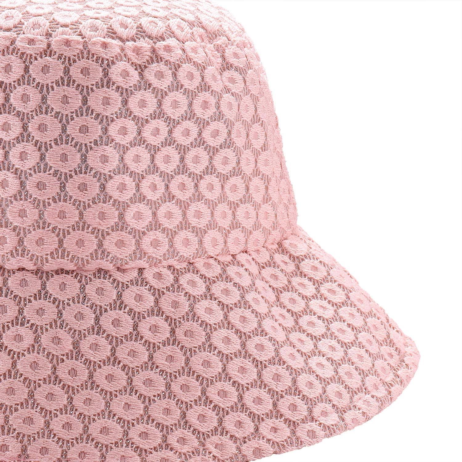 Sombrero de Sol Boderier Rosa para Mujeres con Ala Ancha