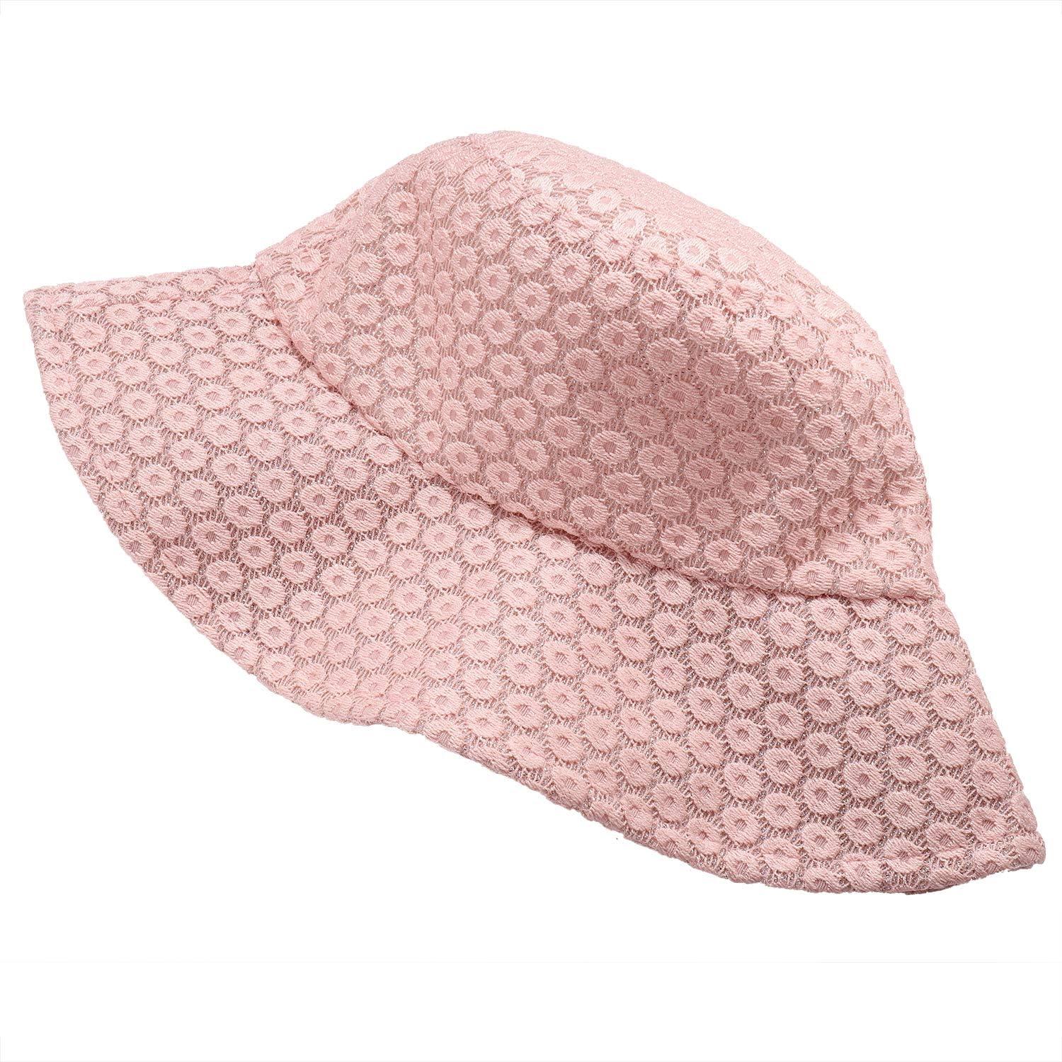 Sombrero de Sol Boderier Rosa para Mujeres con Ala Ancha