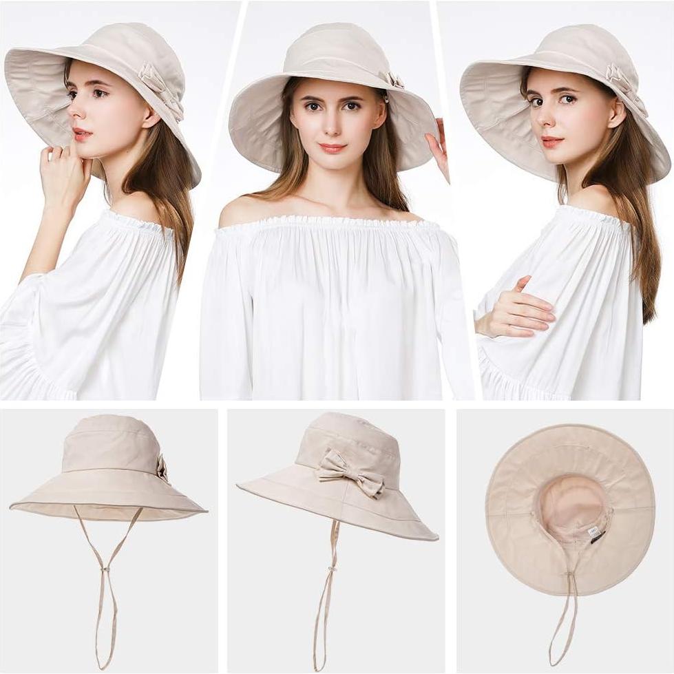 Sombrero de sol plegable Comhats para mujer con protección UV 56-58CM