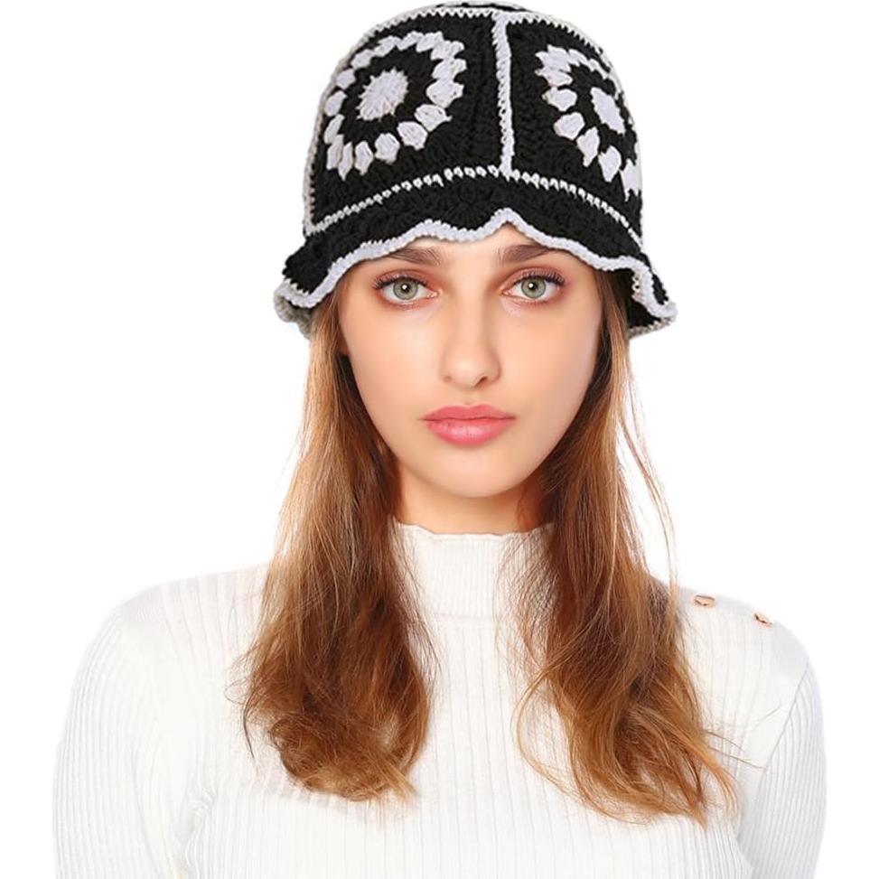 Sombrero de Cubo de Crochet para Mujeres XYIYI Hecho a Mano