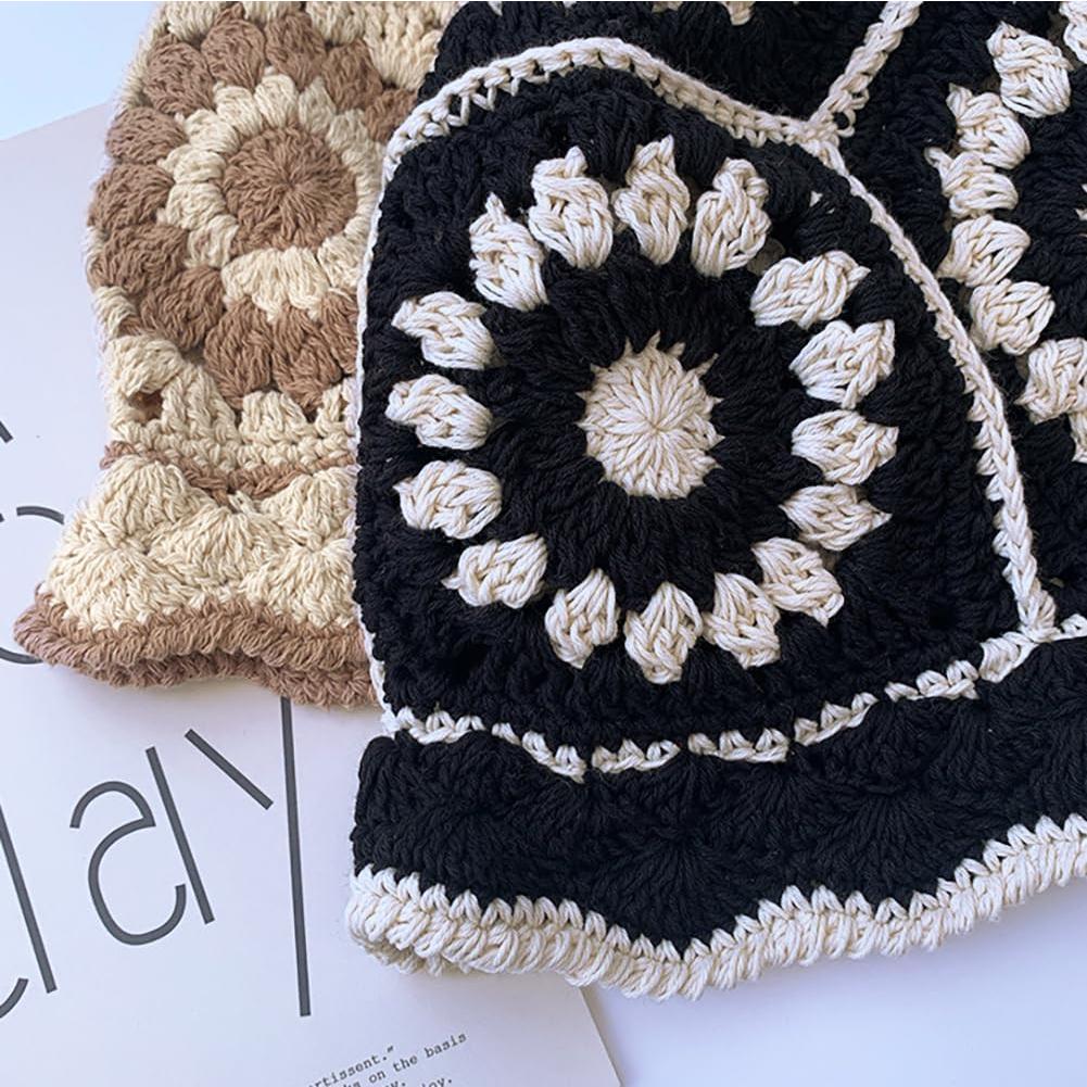 Sombrero de Cubo de Crochet para Mujeres XYIYI Hecho a Mano