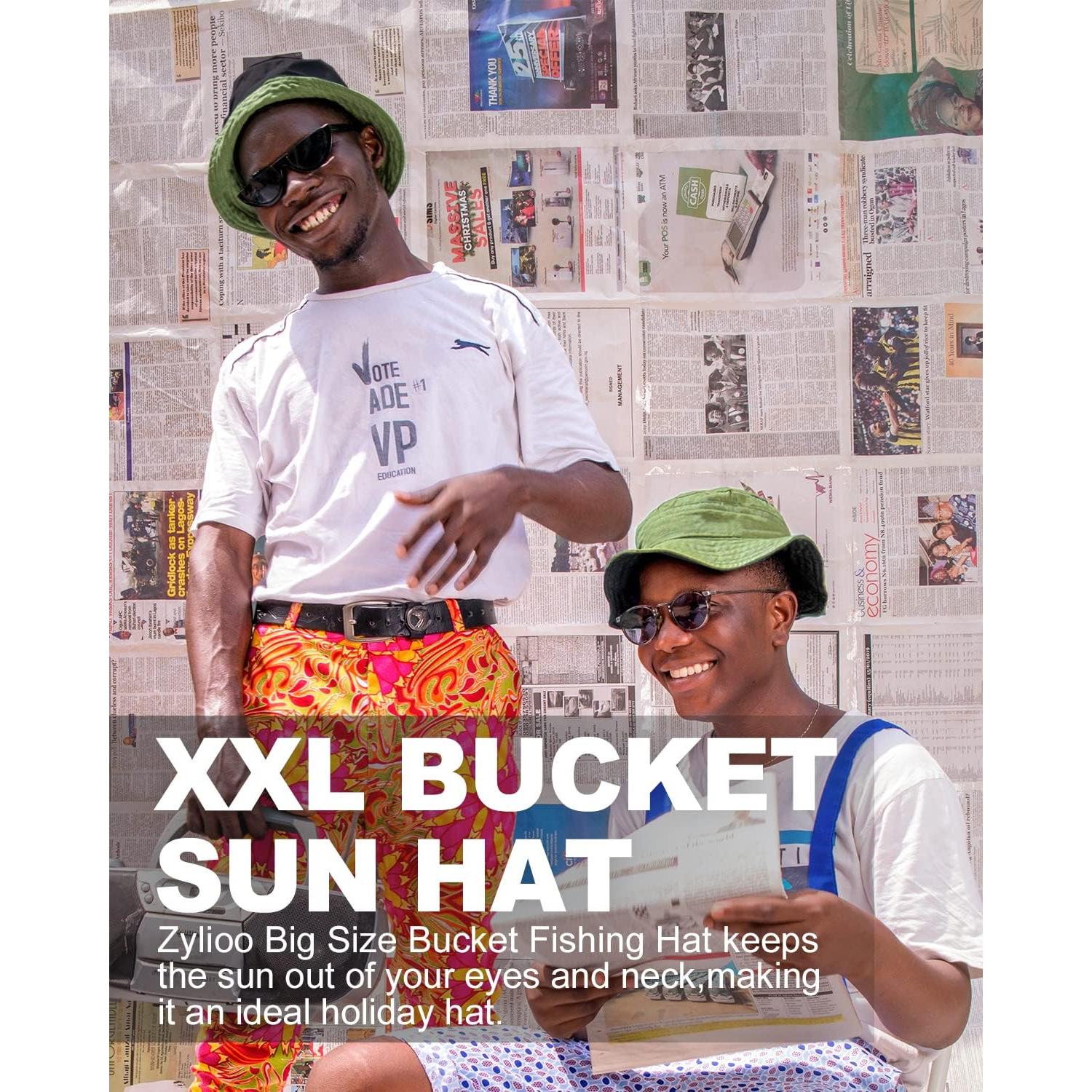 Sombrero de Cubo Reversible Zylioo XXL para Hombre y Mujer