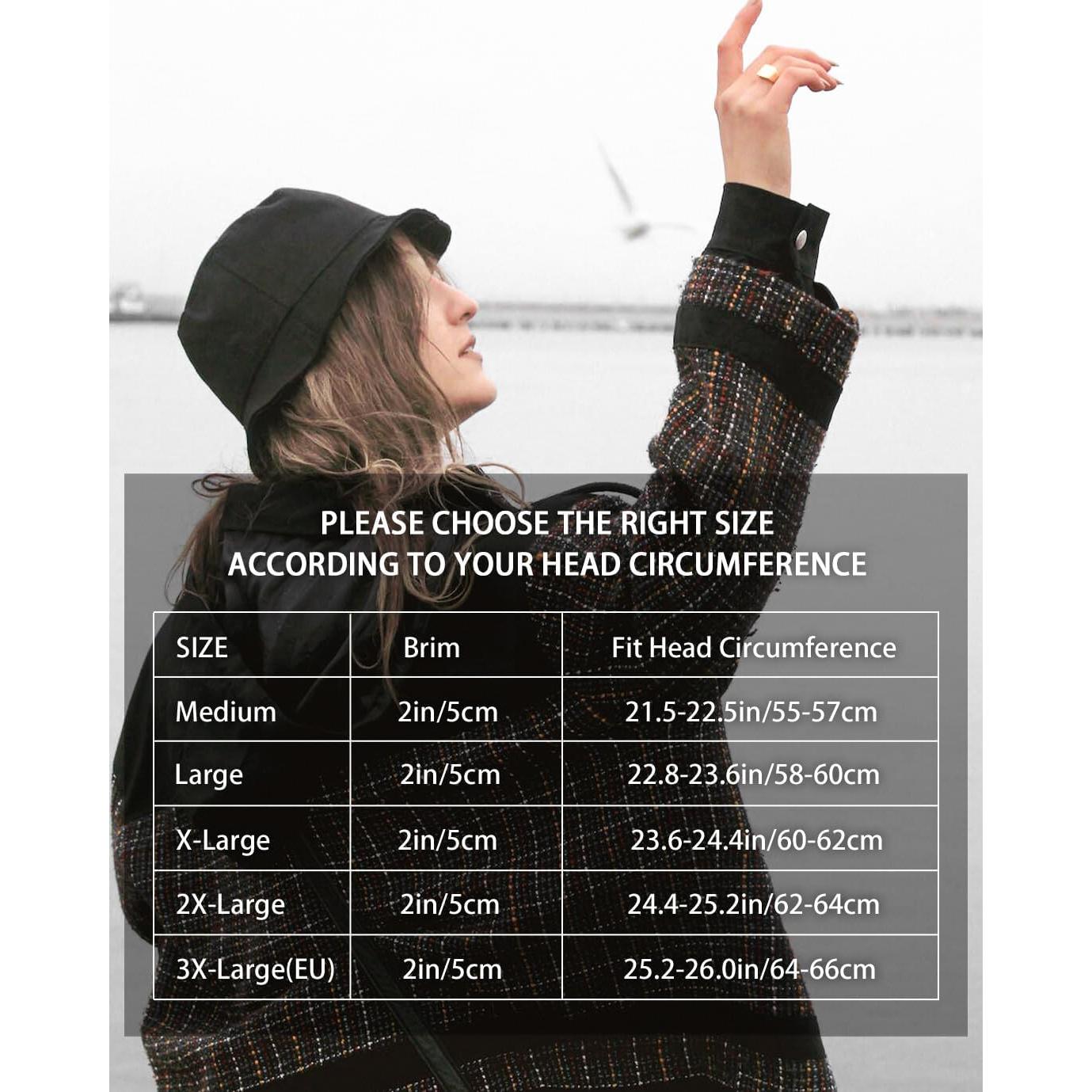 Sombrero de Cubo Reversible Zylioo XXL para Hombre y Mujer