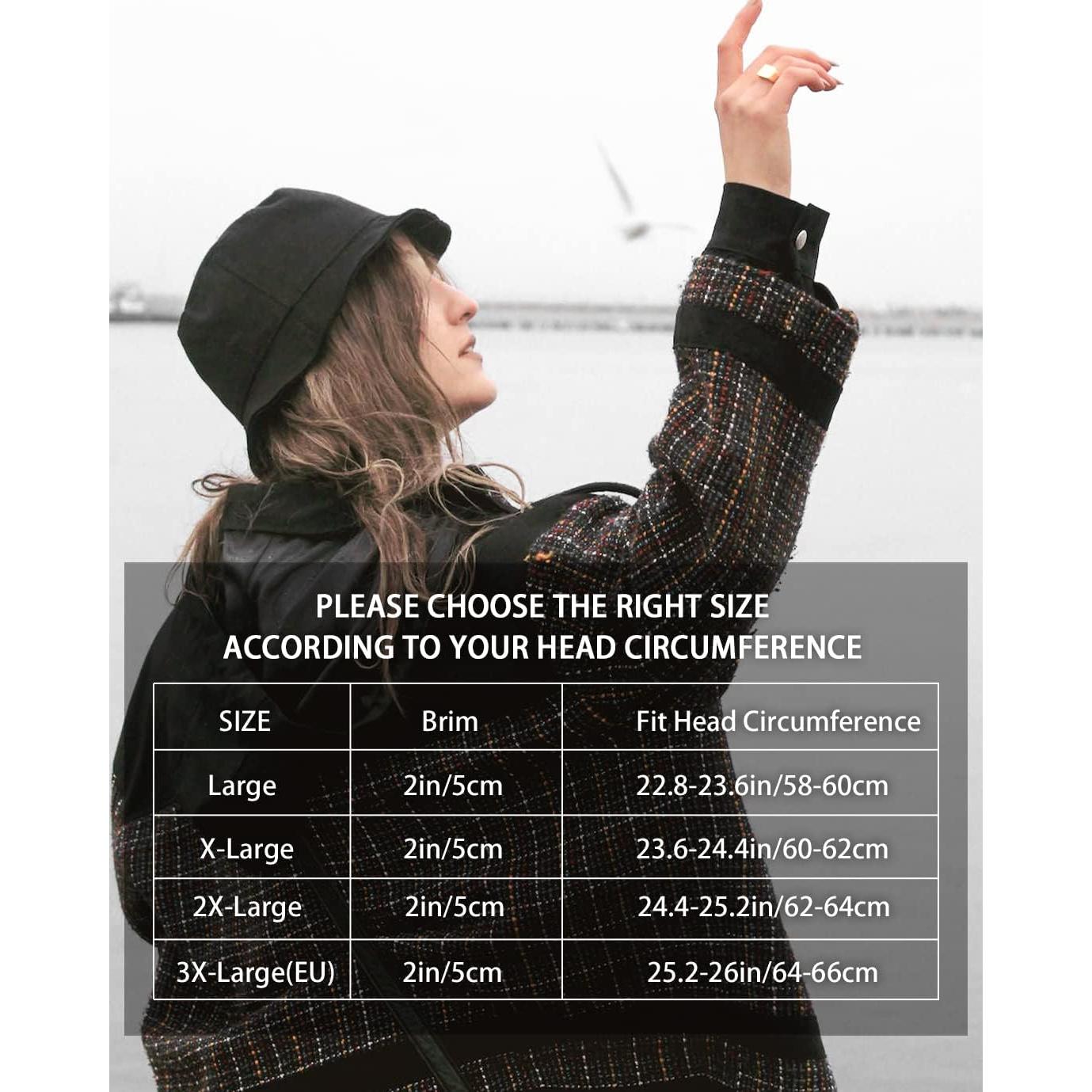 Sombrero de Cubo Reversible Zylioo XXL para Hombre y Mujer