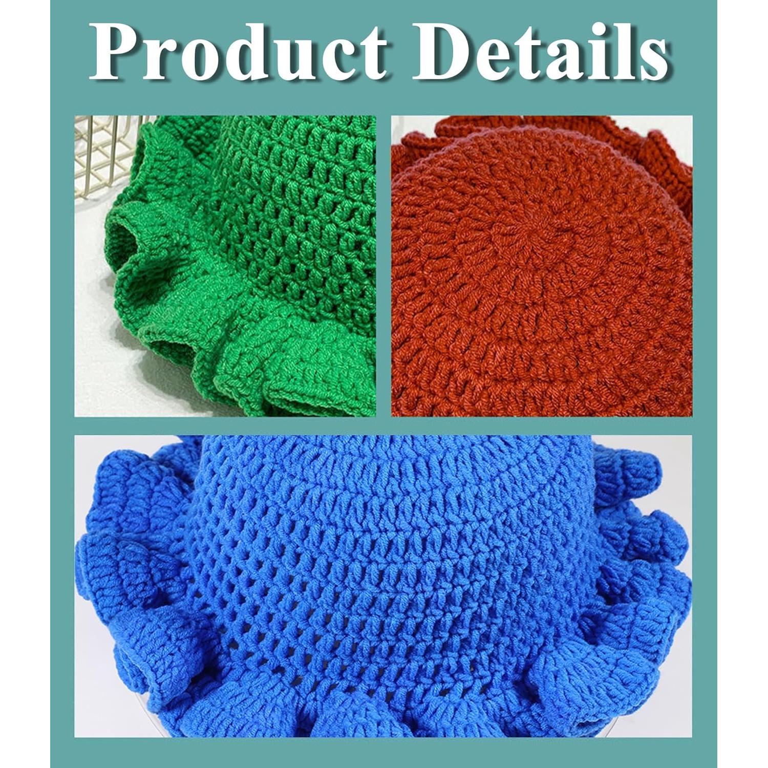 Sombrero de Cubo de Crochet para Mujeres - Boho Negro