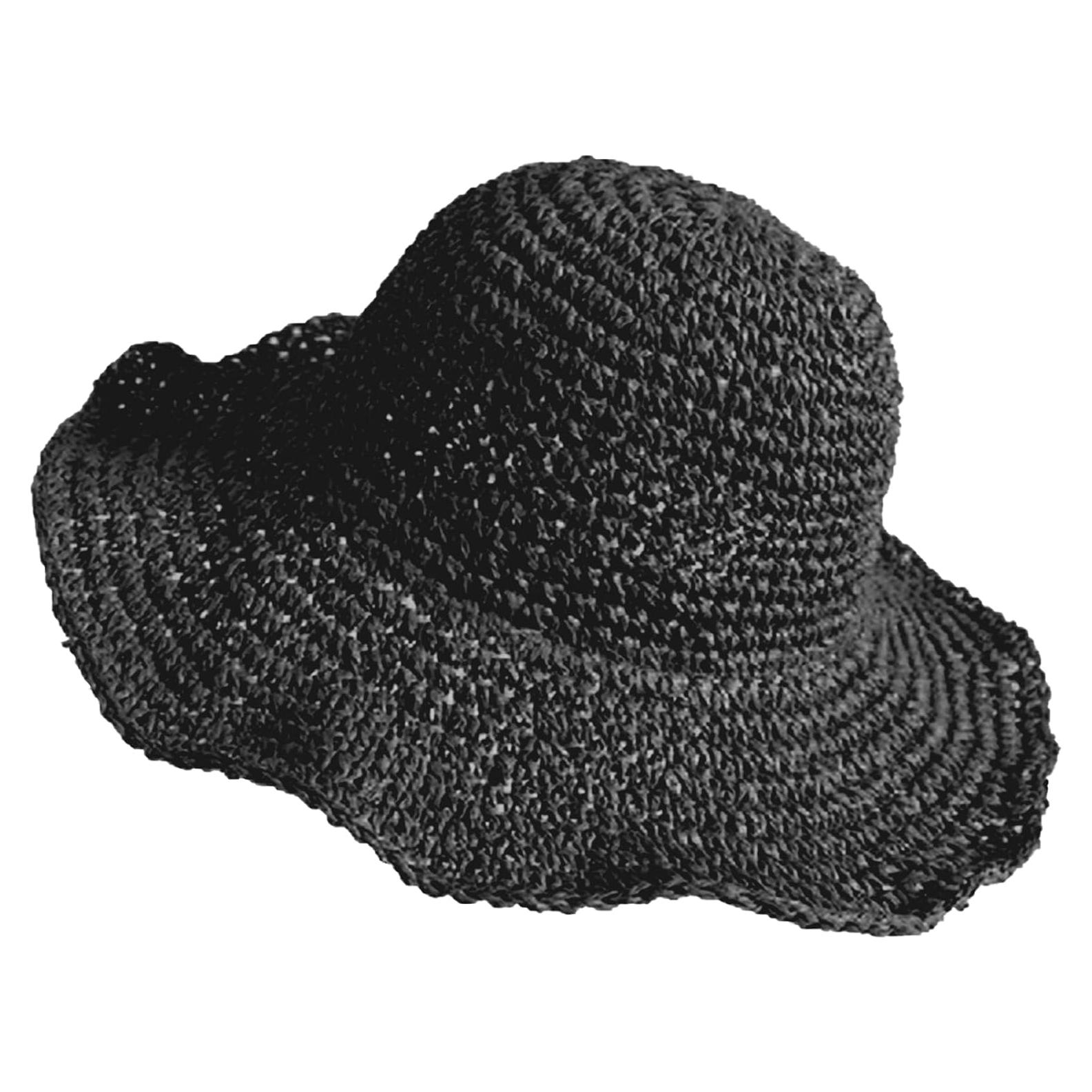Sombrero de sol de paja para mujer Senker Fashion ajustable UPF 50+