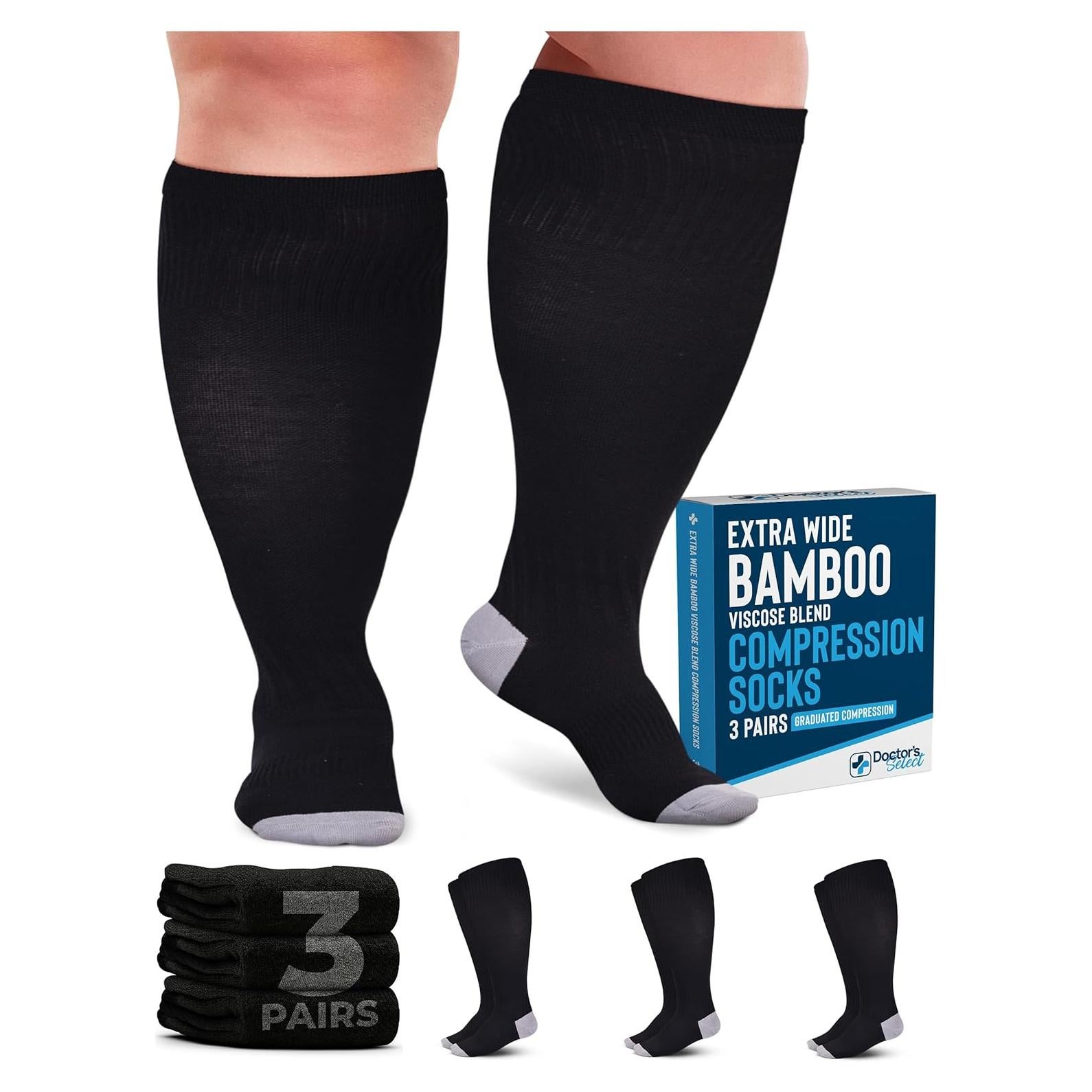 Calcetines de Compresión Doctor's Select 3 Pares Talla 3XL Negro