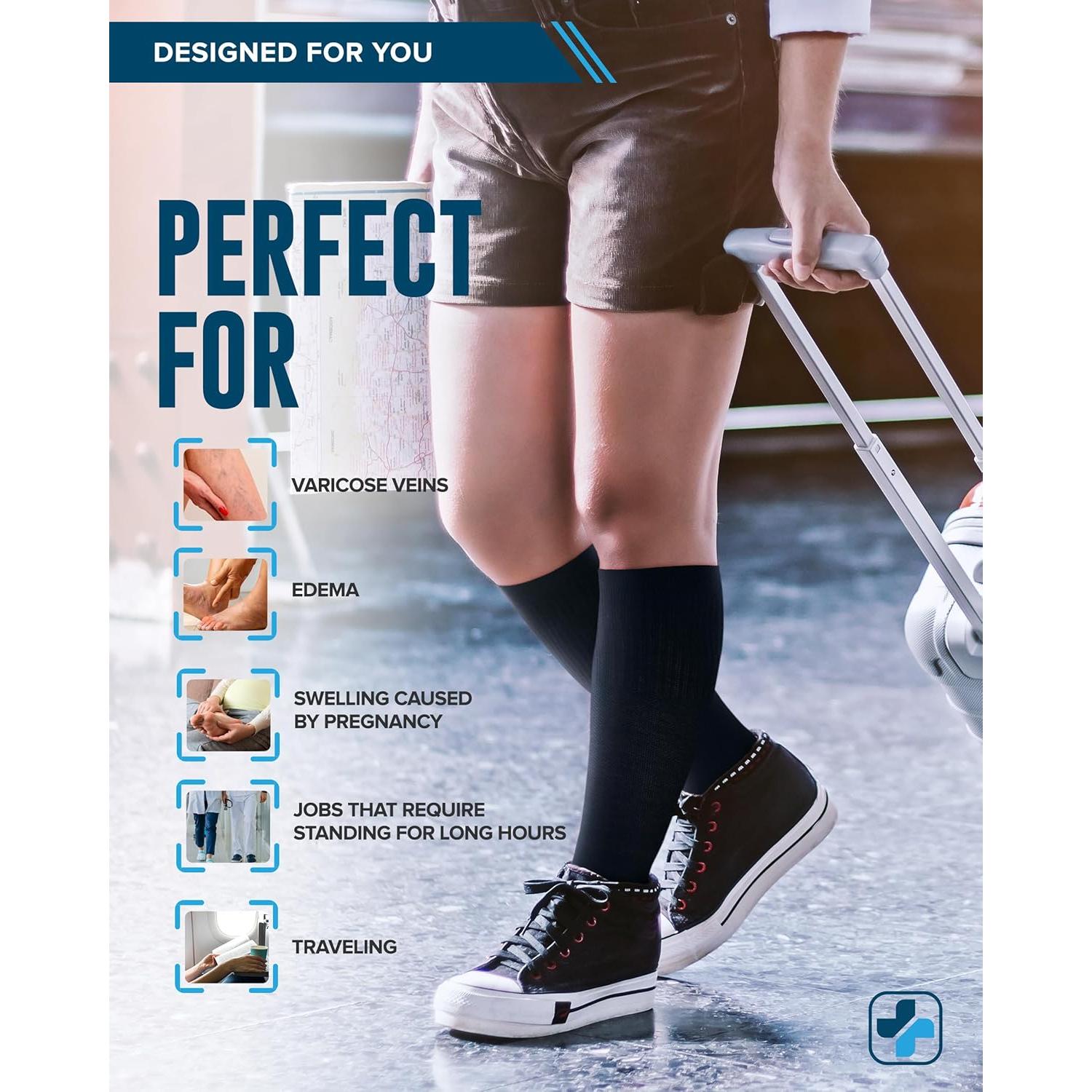 Calcetines de Compresión Doctor's Select 3 Pares Talla 3XL Negro