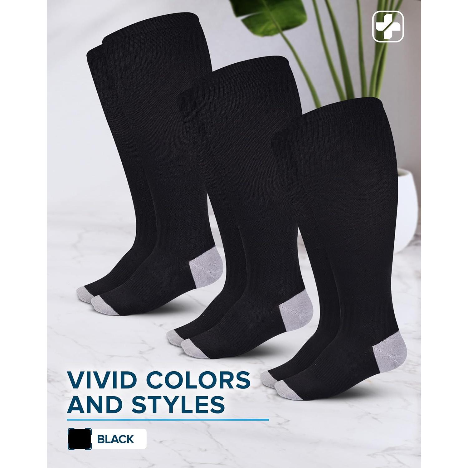 Calcetines de Compresión Doctor's Select 3 Pares Talla 3XL Negro