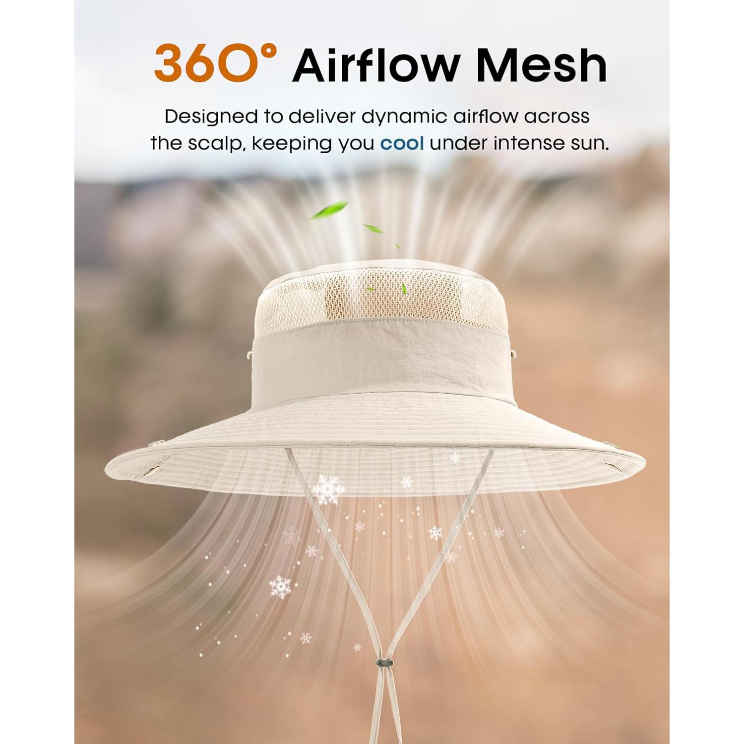 Sombrero FURTALK para Mujeres Plegable con Protección UV Beige