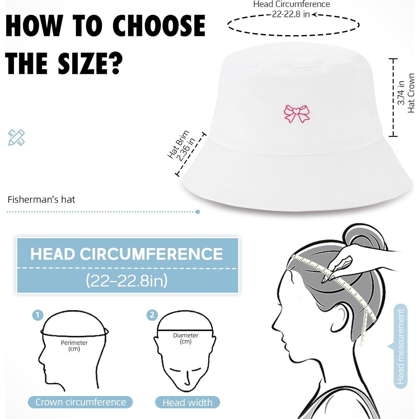 Sombrero de Cubo Bordado Algodón UPF 50+ Unisex Verano