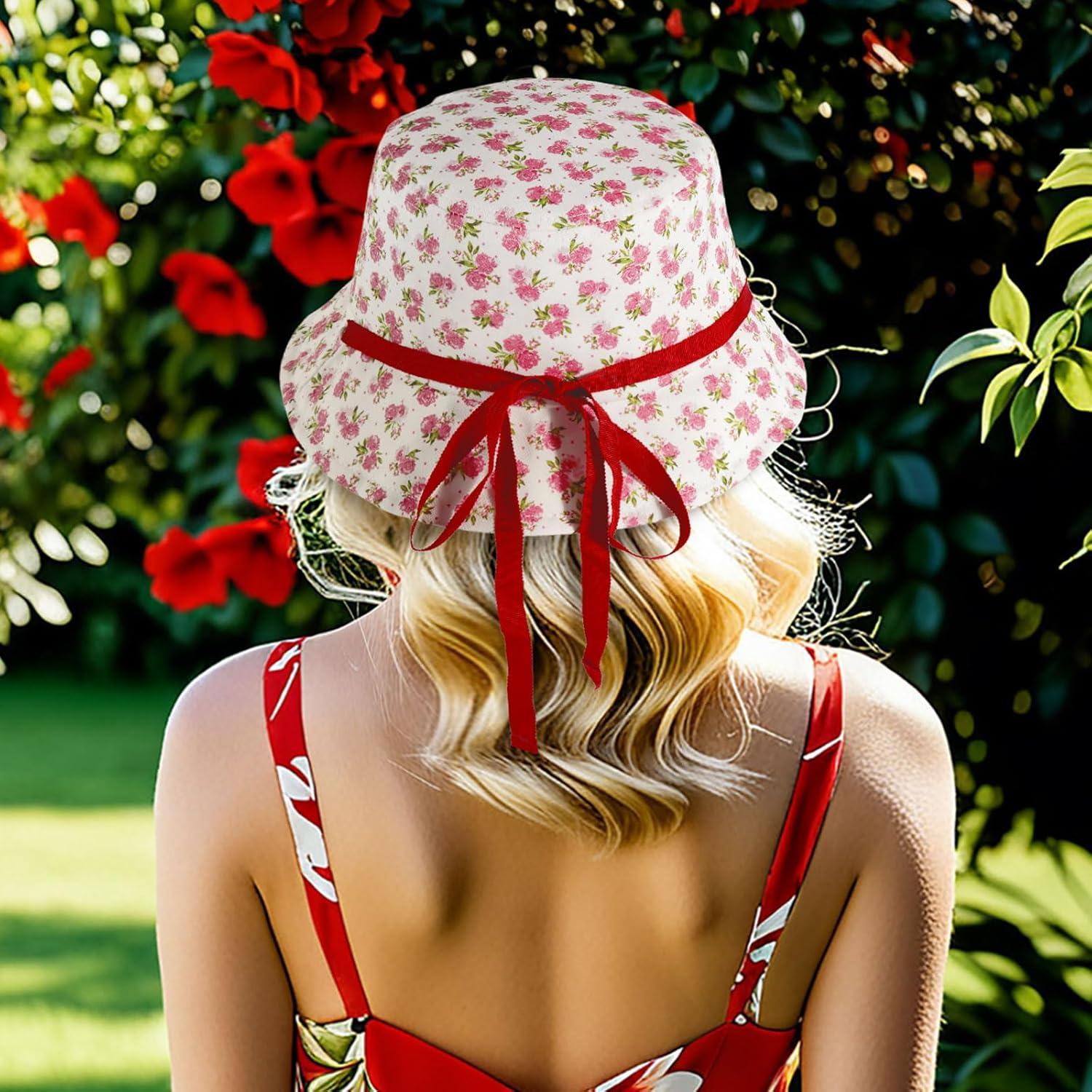 Sombrero de Cubo Reversible Docila para Mujeres Floral