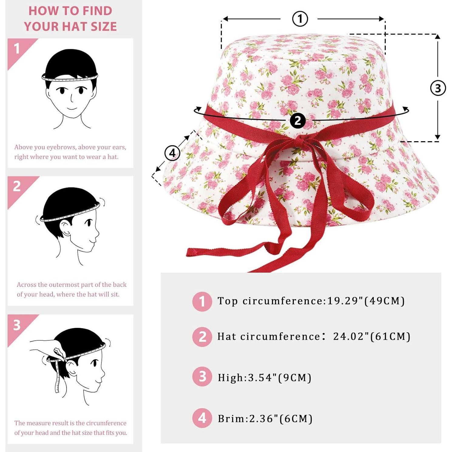 Sombrero de Cubo Reversible Docila para Mujeres Floral