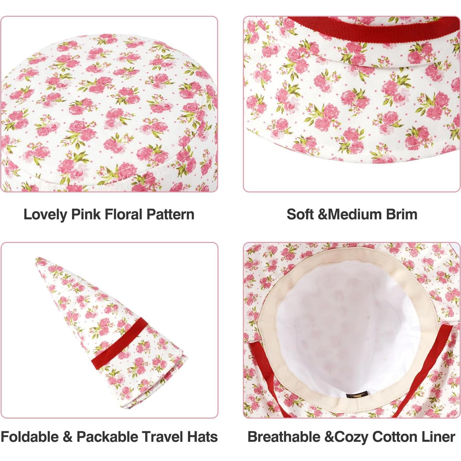 Sombrero de Cubo Reversible Docila para Mujeres Floral