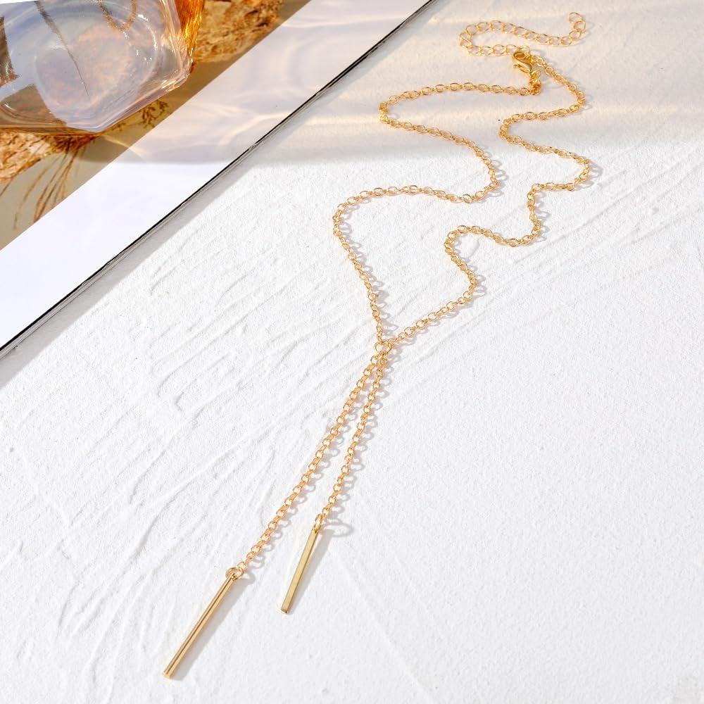 Collar Largo de Oro 14K para Mujeres Choker Minimalista