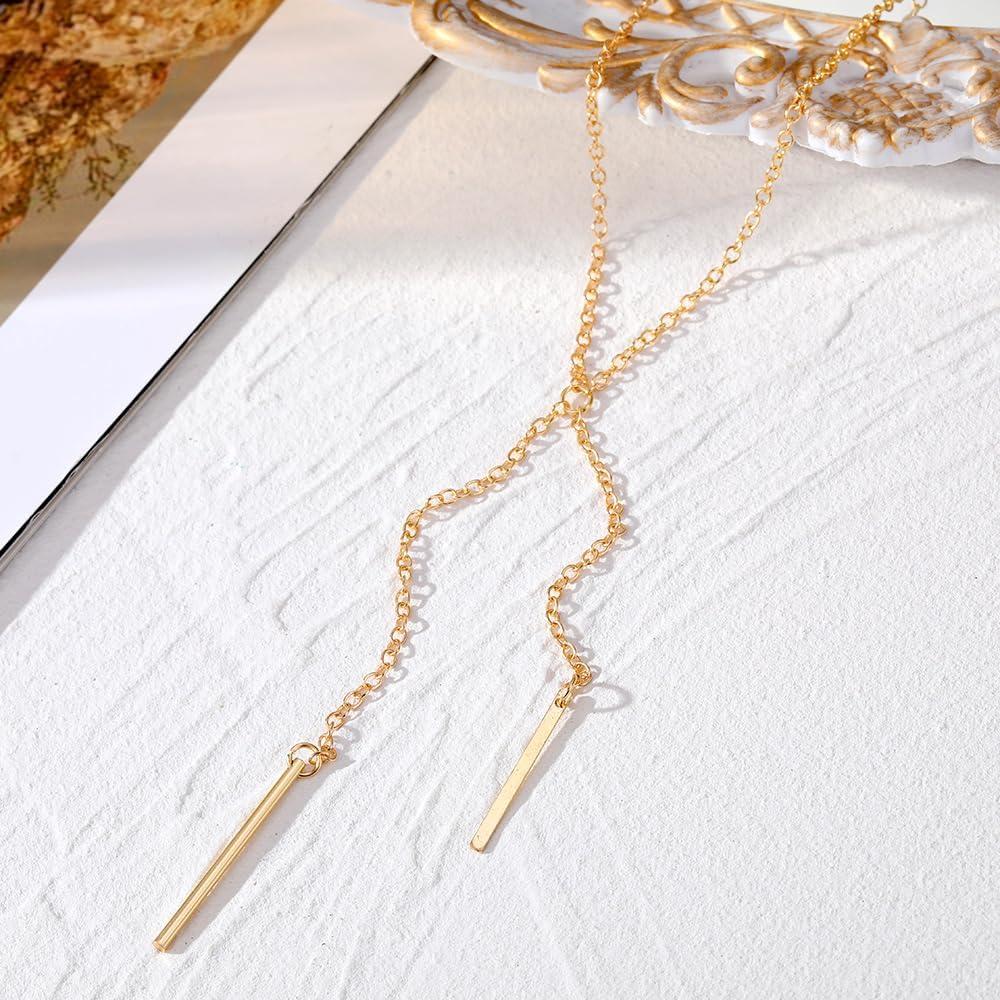Collar Largo de Oro 14K para Mujeres Choker Minimalista