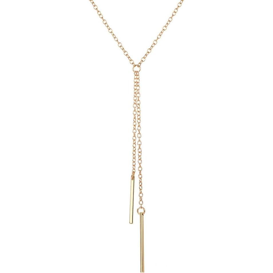 Collar Largo de Oro 14K para Mujeres Choker Minimalista