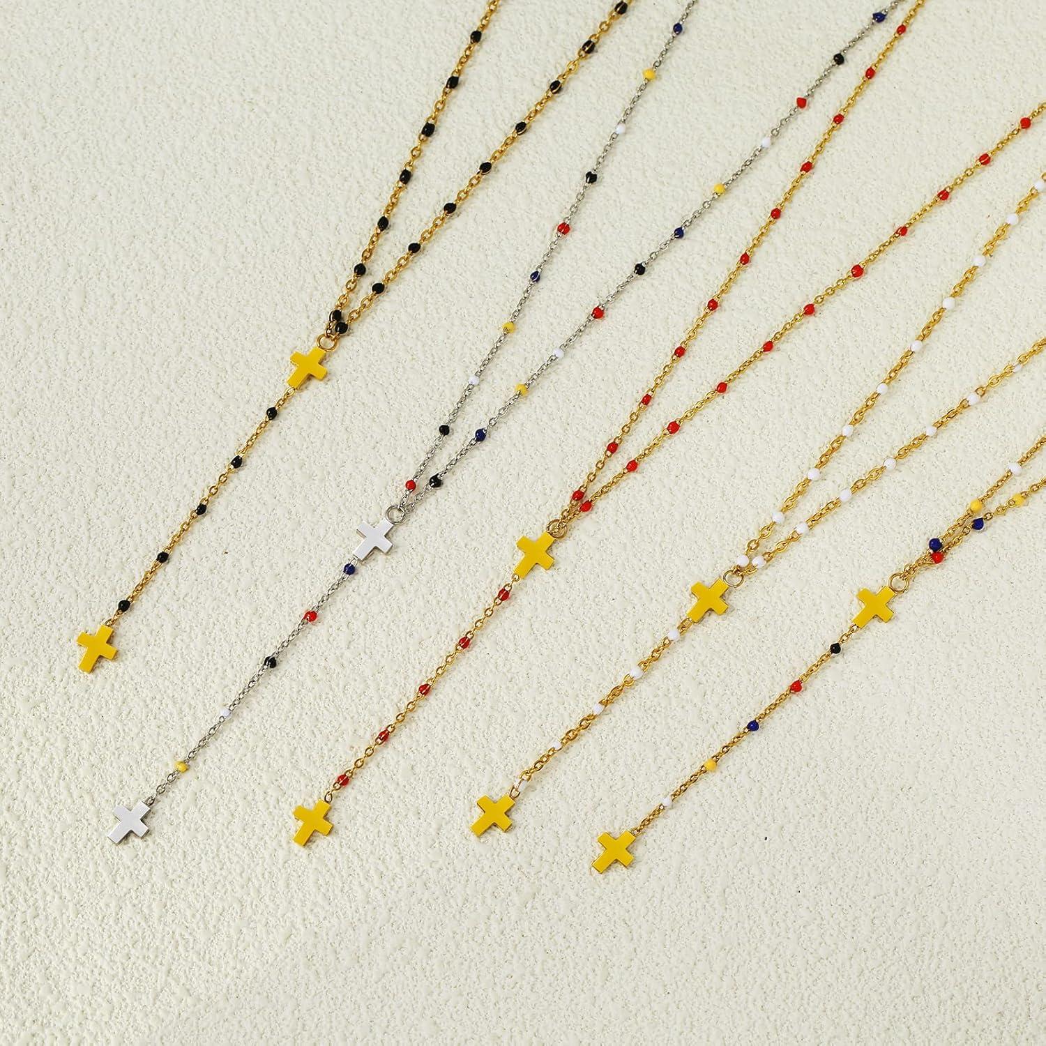 Collar Lariat en Y Kyazeo Oro 18K Acero Inoxidable Ajustable