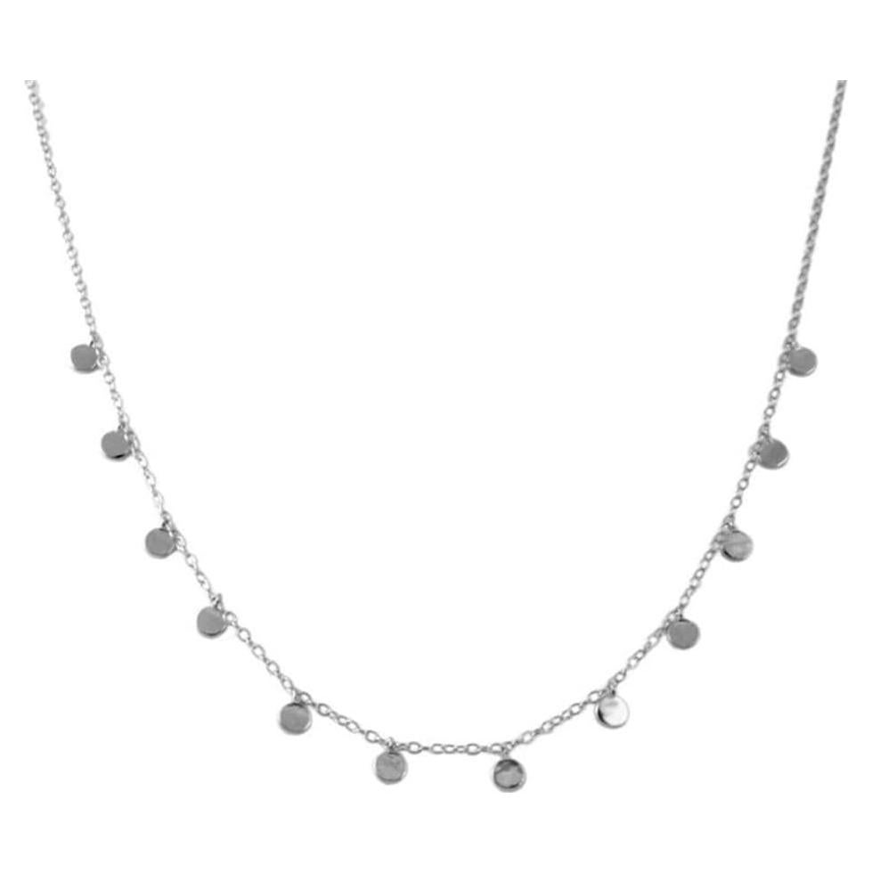 Collar Choker Minimalista de Plata Esterlina 925 con Disco