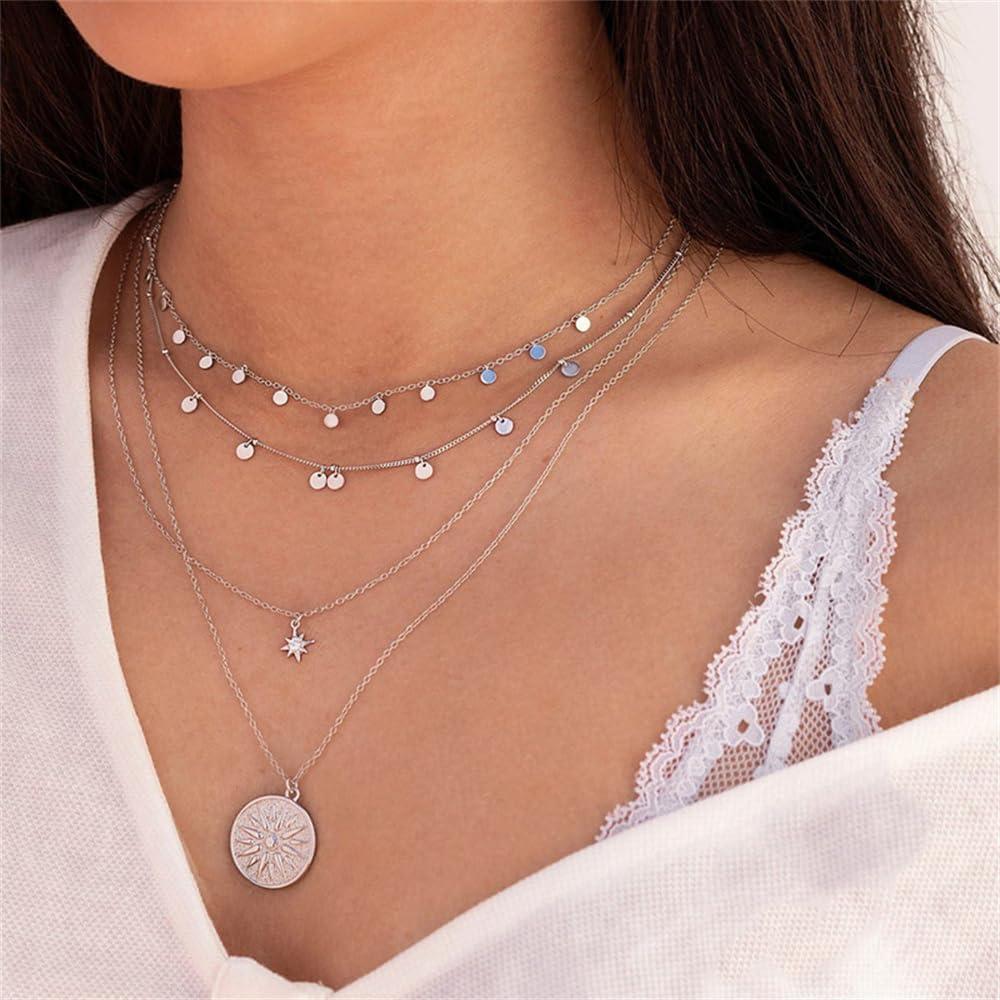 Collar Choker Minimalista de Plata Esterlina 925 con Disco