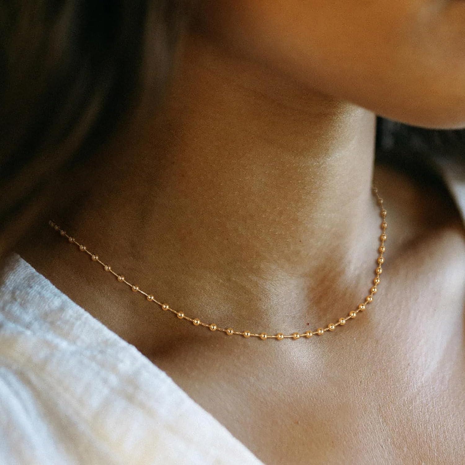 Collar Choker BENEIGE Gold 14K Baño de Oro Hipoalergénico