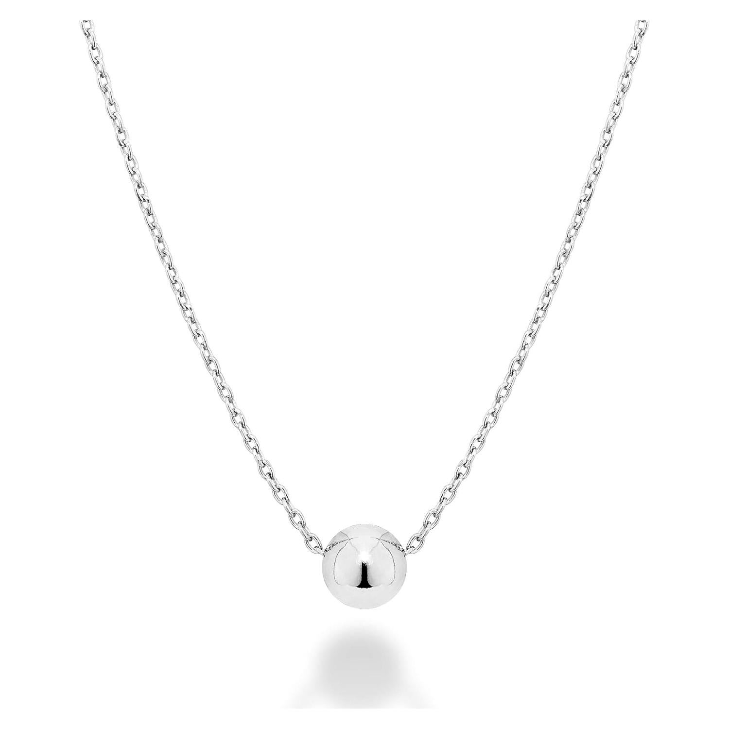 Collar de Plata de Ley 925 Miabella con Bola Deslizante 5mm