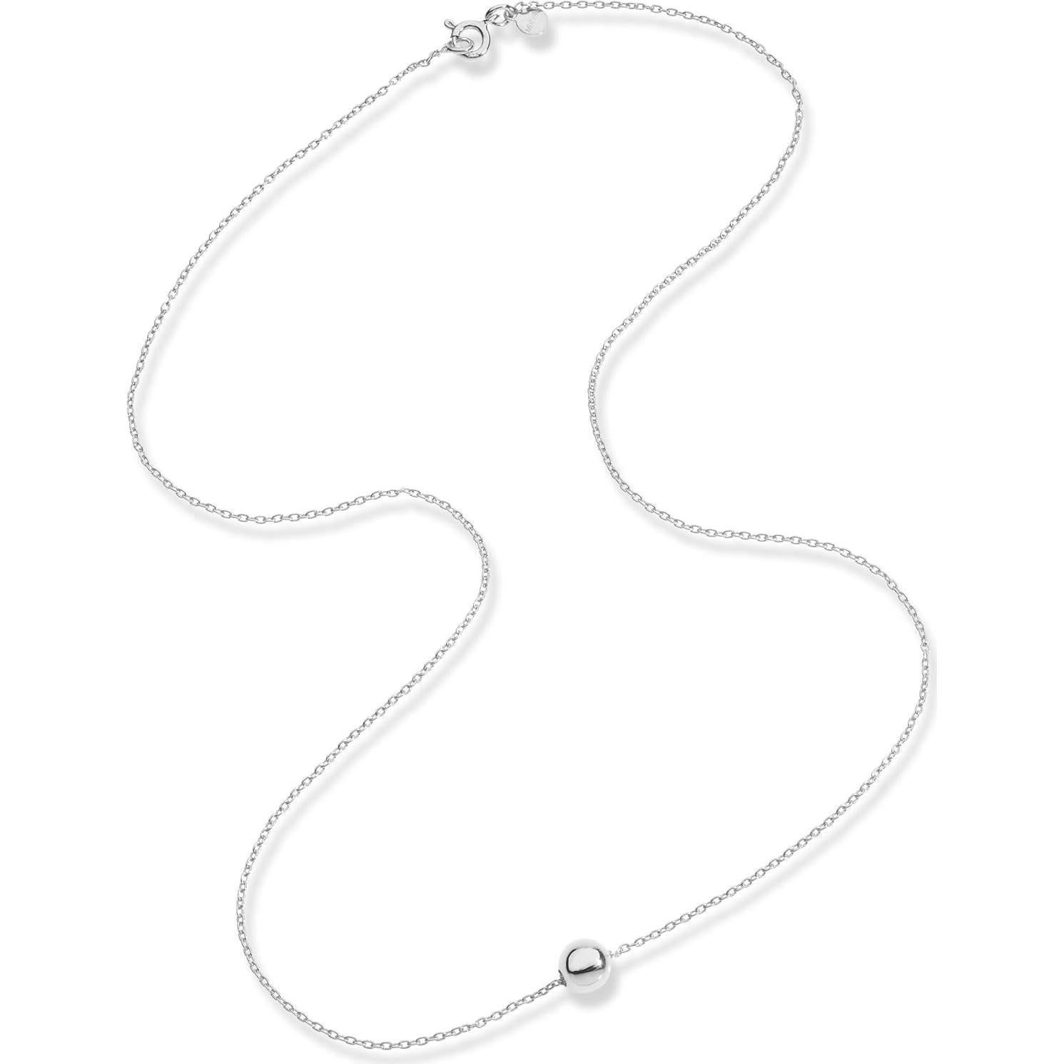 Collar de Plata de Ley 925 Miabella con Bola Deslizante 5mm
