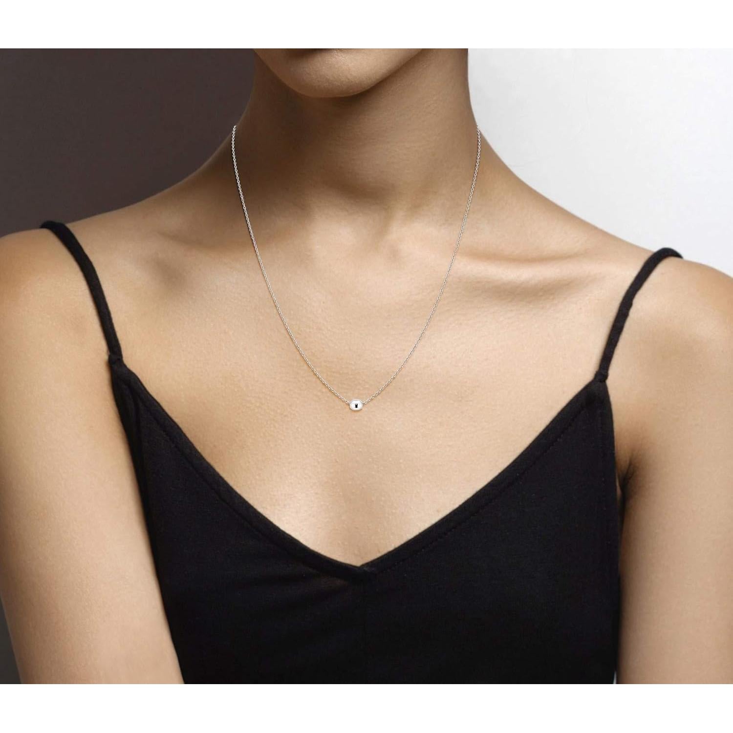 Collar de Plata de Ley 925 Miabella con Bola Deslizante 5mm