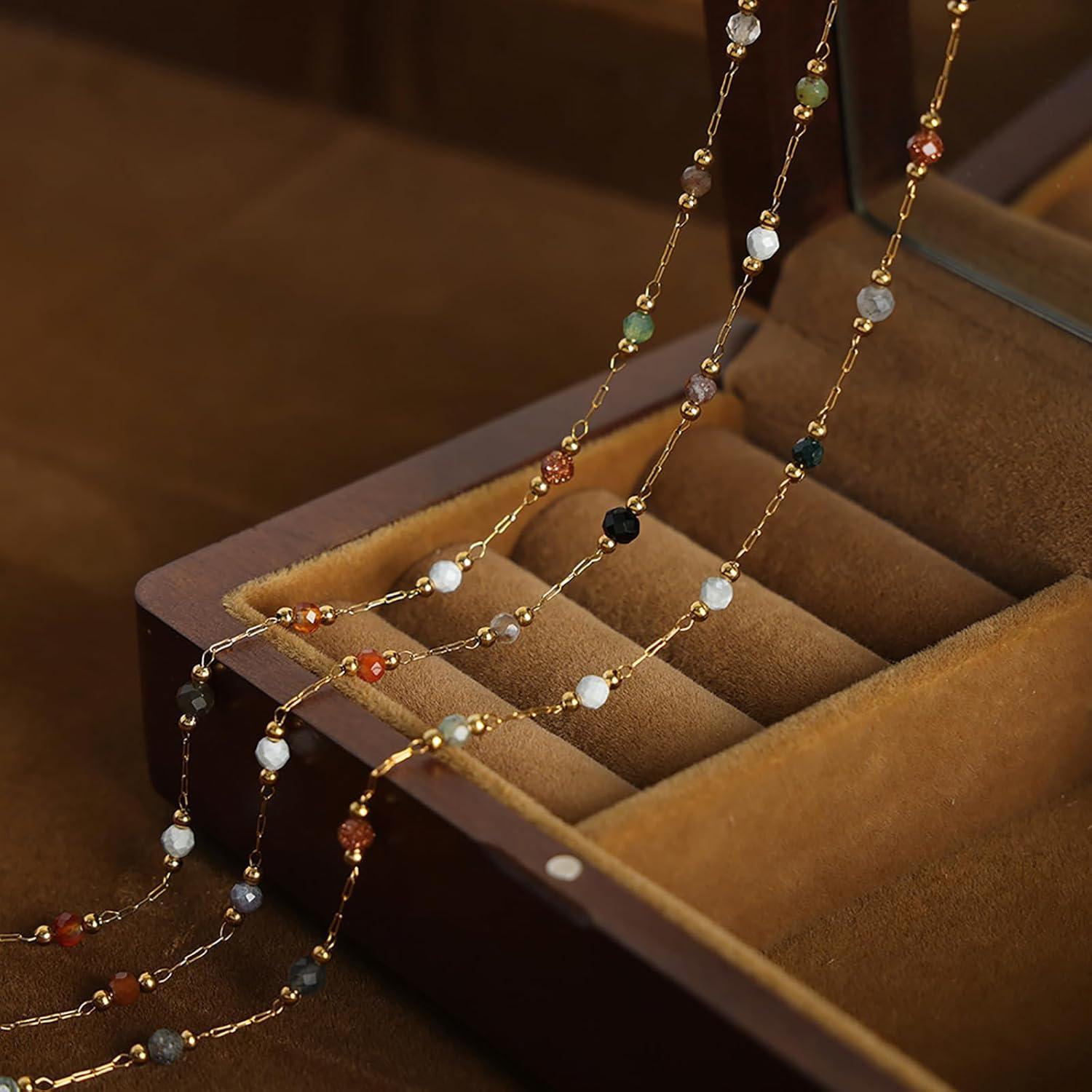 Collar Choker de Perlas Coloridas IVY TAILI Oro 18k 45cm