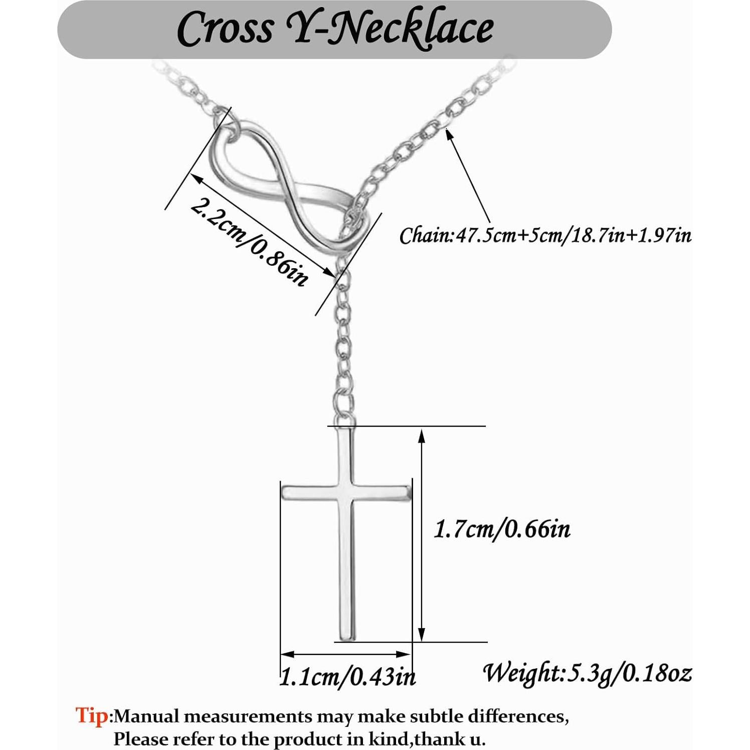 Collar Cruz Minimalista Oro 14K para Mujeres 40.64 cm