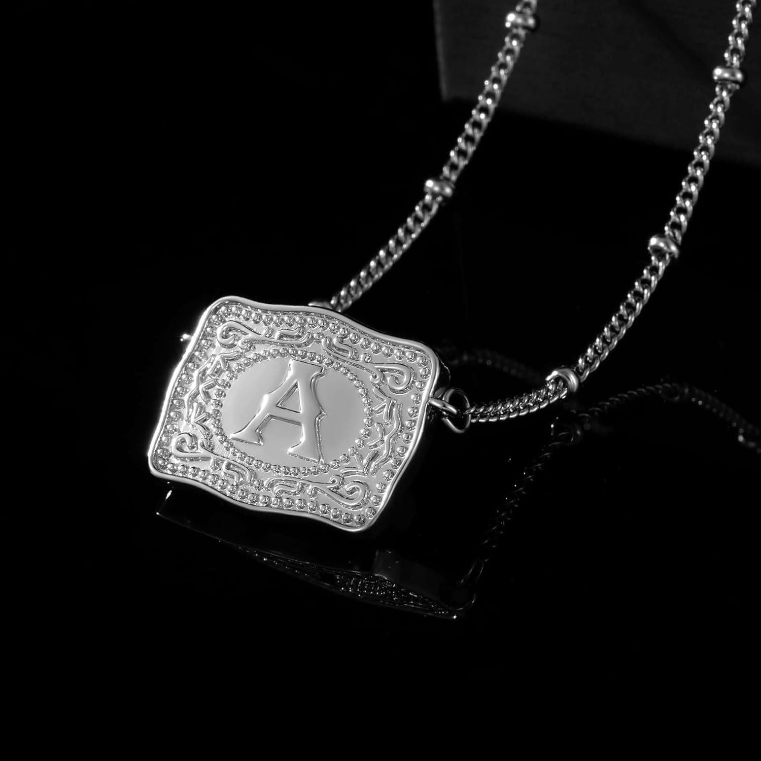 Collar Inicial de Oro de 18K ROJHOL para Mujeres - Ajustable