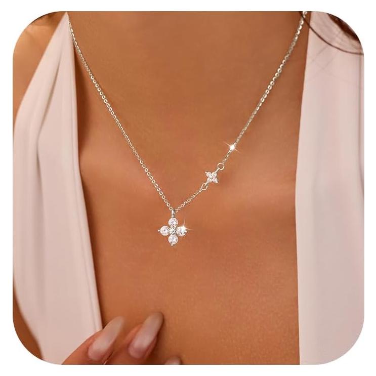 Collar Dainty de Plata Esterlina 925 XAYAH con Hoja CZ