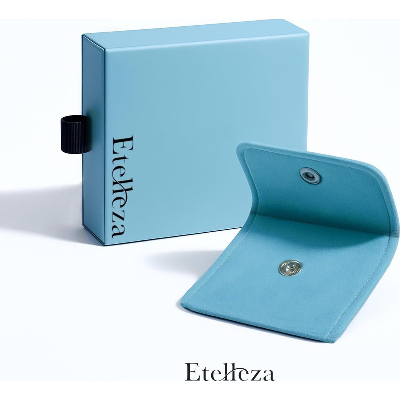 Collar de Colgante Doble de Piedra Natural Morado - Etelleza