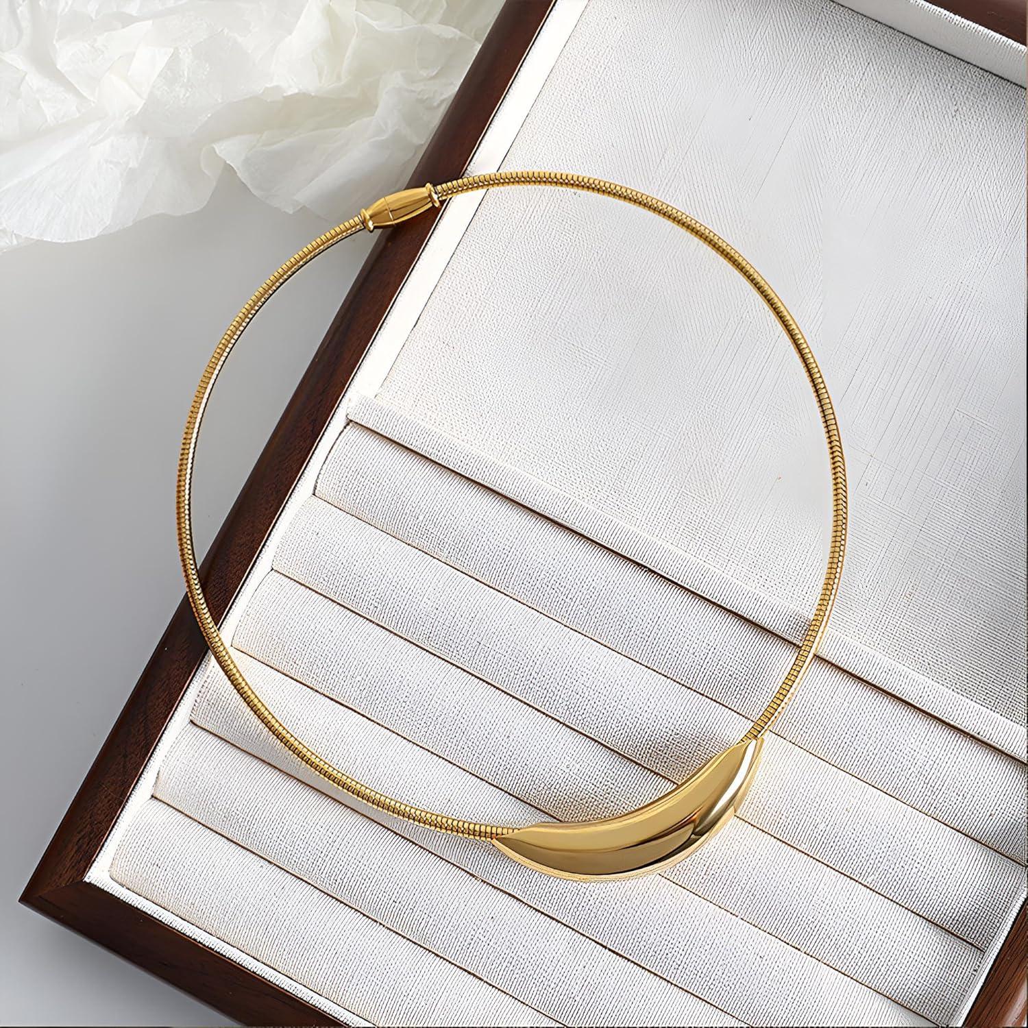 Collar Choker Dorado Chunky TONLUYAX 40 cm Joyería Minimalista