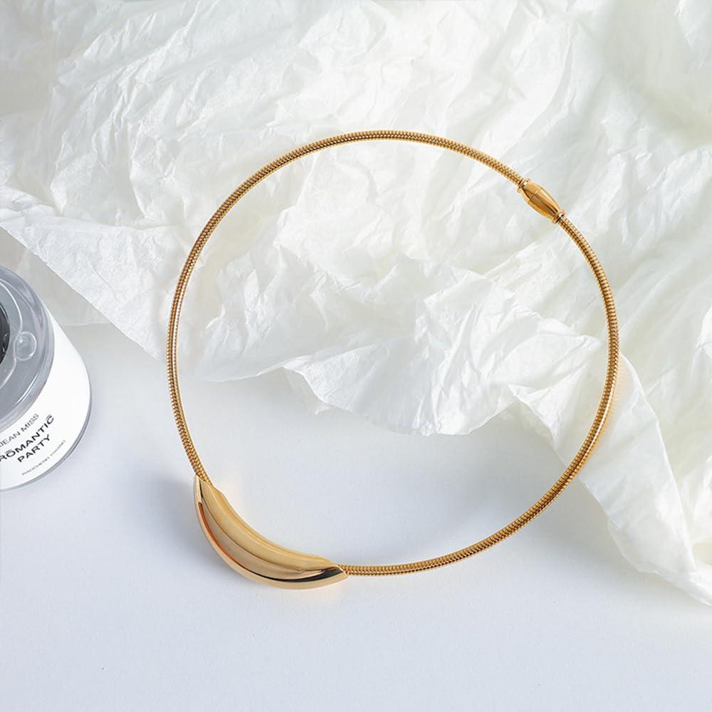 Collar Choker Dorado Chunky TONLUYAX 40 cm Joyería Minimalista