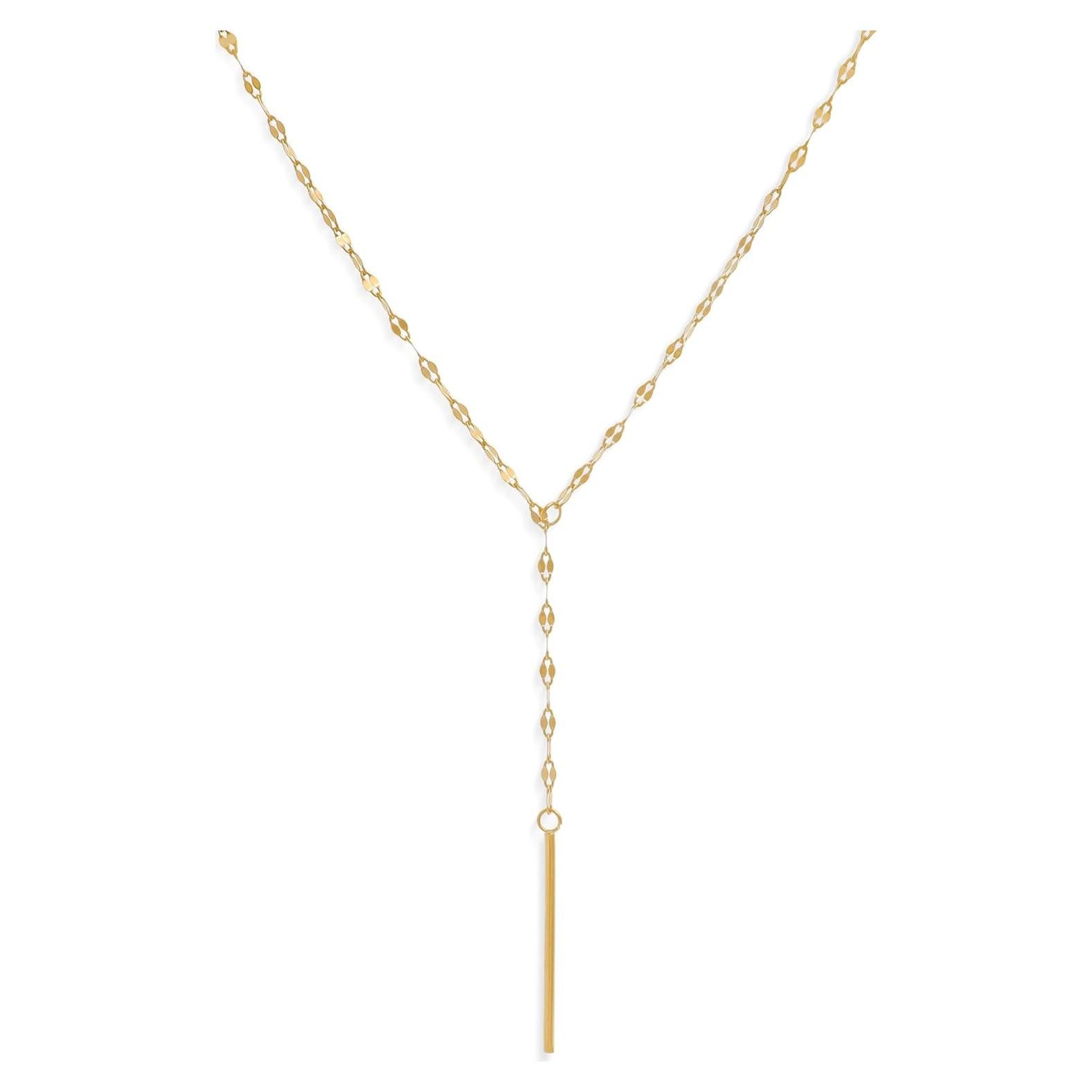 Collar Y dorado Jean Beau para Mujeres - Cadena Minimalista 14K