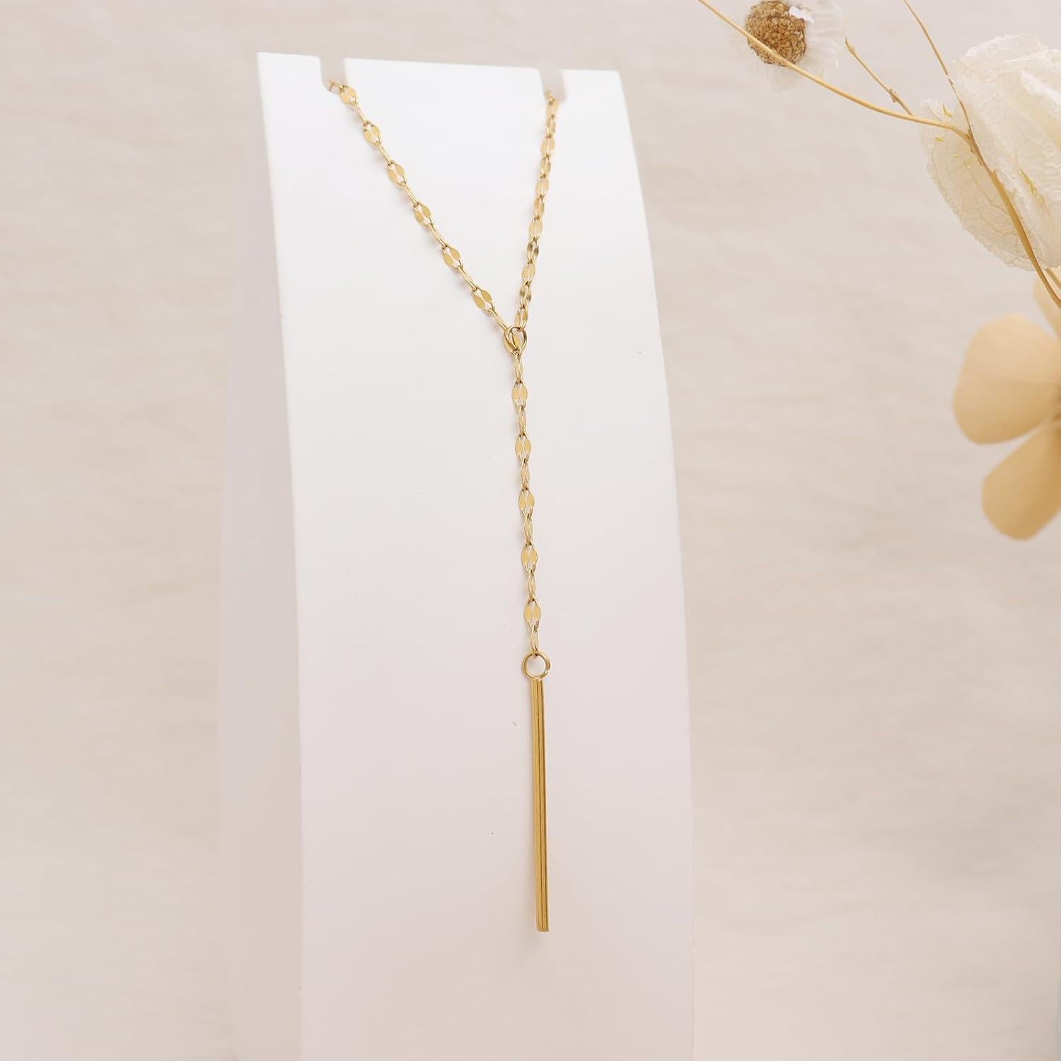 Collar Y dorado Jean Beau para Mujeres - Cadena Minimalista 14K