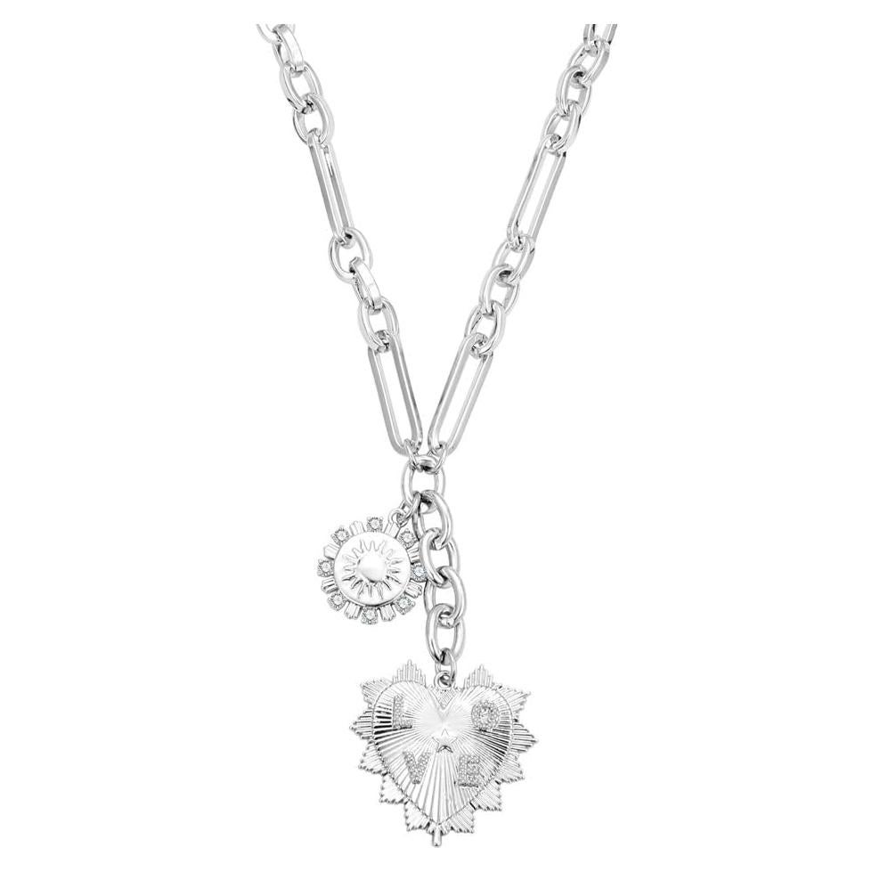 Collar Colgante Corazón del Sol Elefezar Baño de Oro 18K 45.72 cm