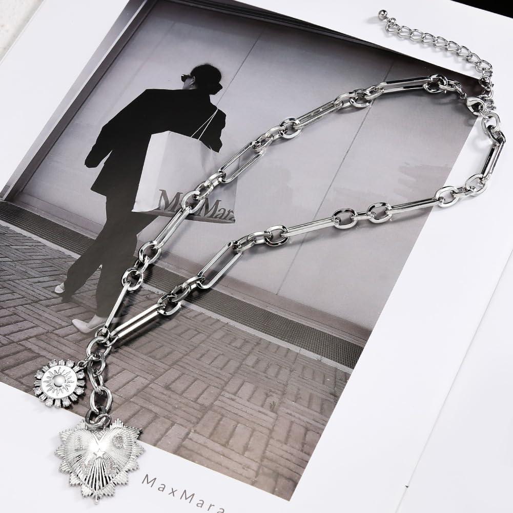 Collar Colgante Corazón del Sol Elefezar Baño de Oro 18K 45.72 cm