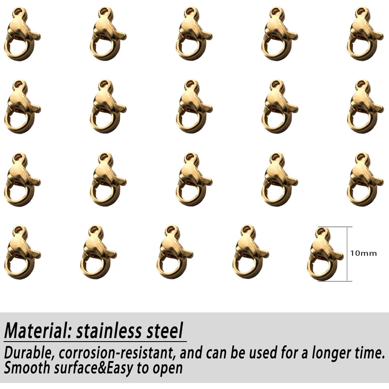 Cadena de Collar de Acero Inoxidable Baño Oro 18K 9.14m