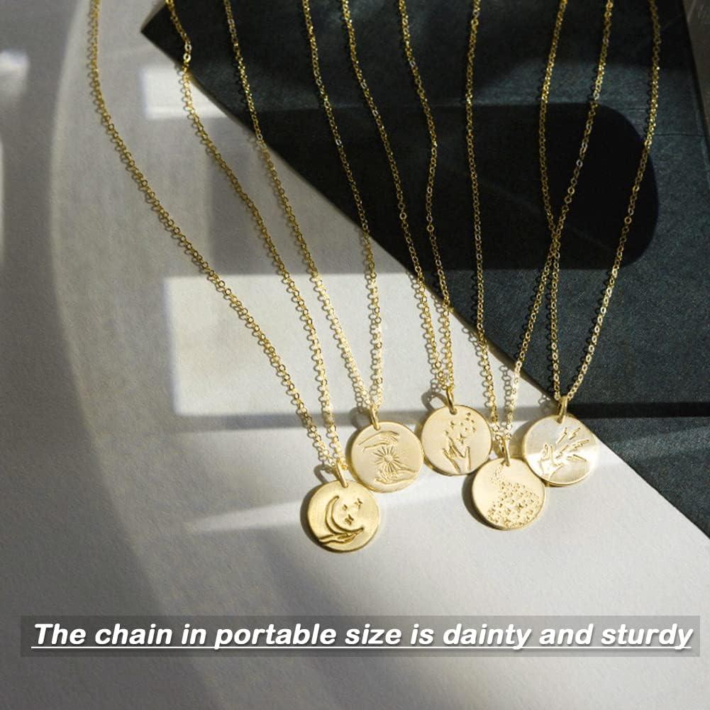 Cadena de Collar de Acero Inoxidable Baño Oro 18K 9.14m